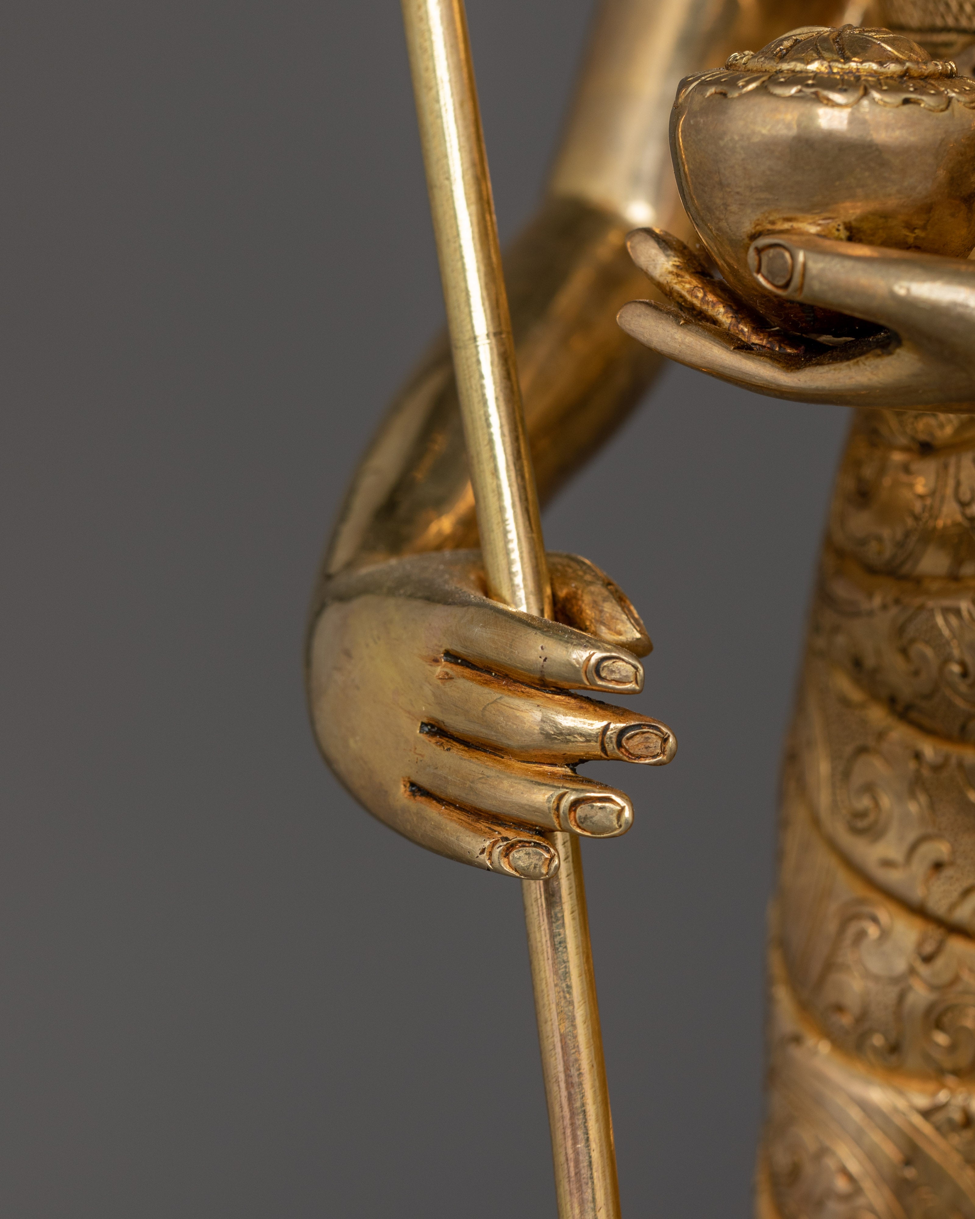 Handmade Statue of Shakyamuni Buddha with Disciple | The Enlightened One