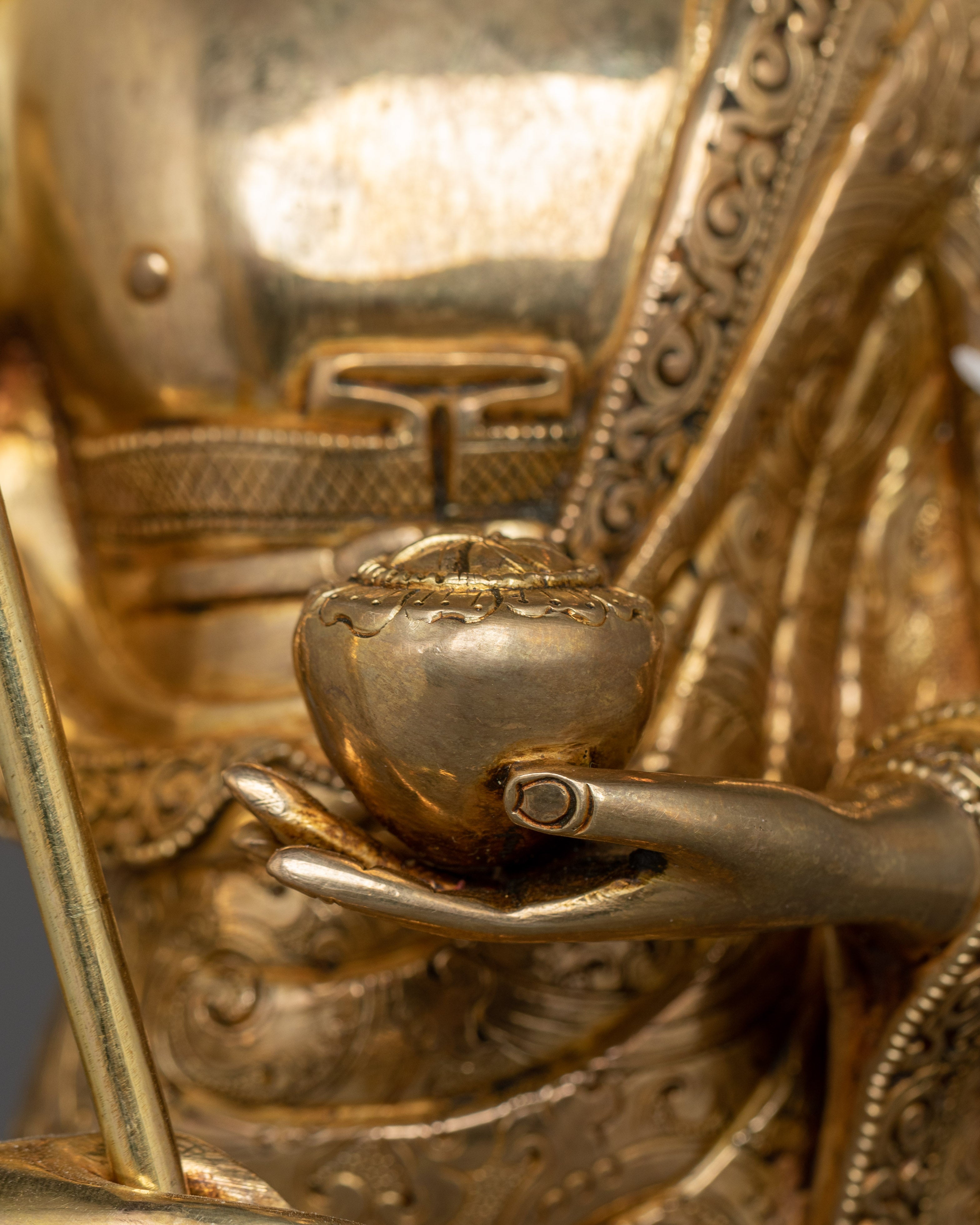 Handmade Statue of Shakyamuni Buddha with Disciple | The Enlightened One