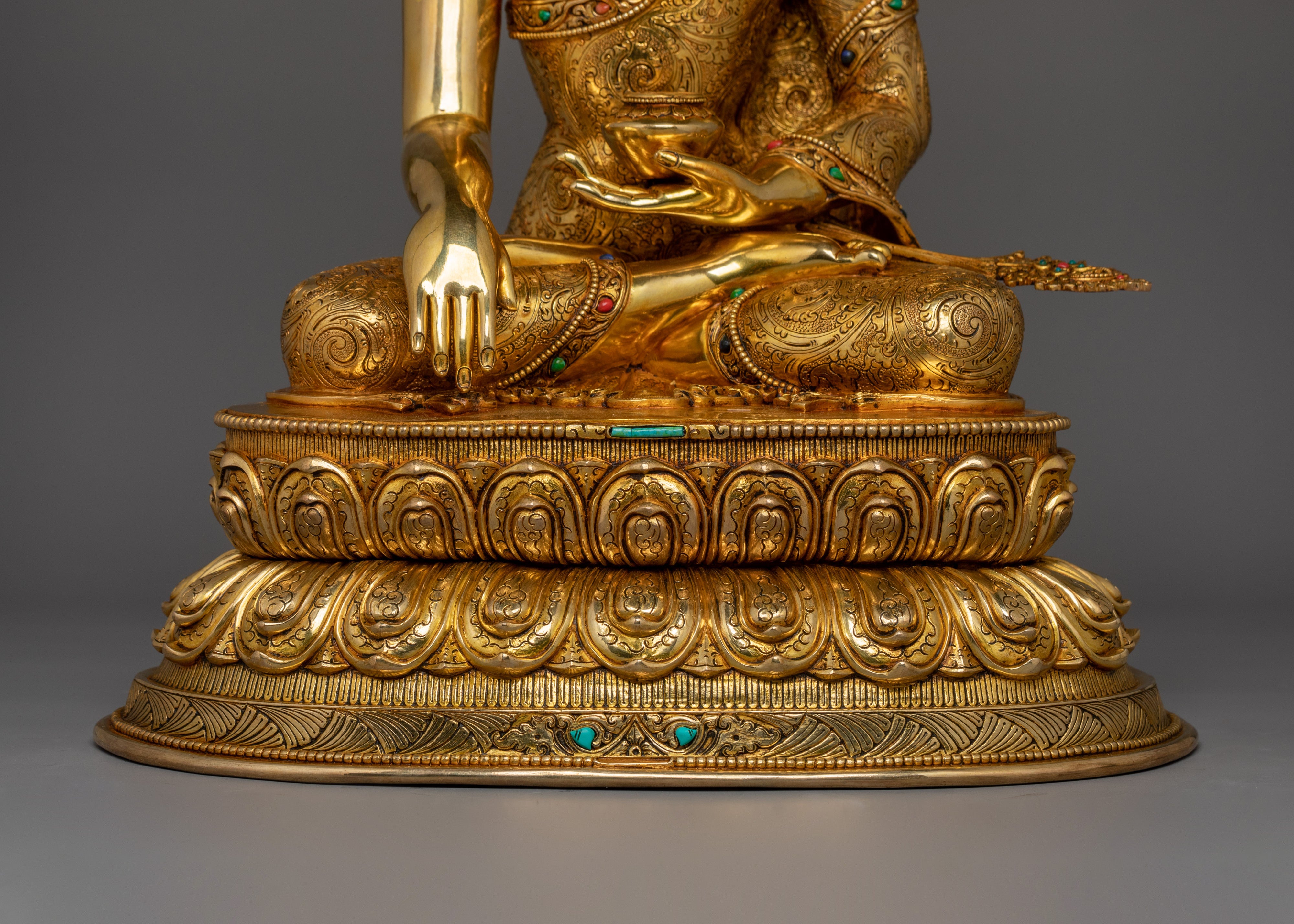 Handmade Statue of Shakyamuni Buddha with Disciple | The Enlightened One