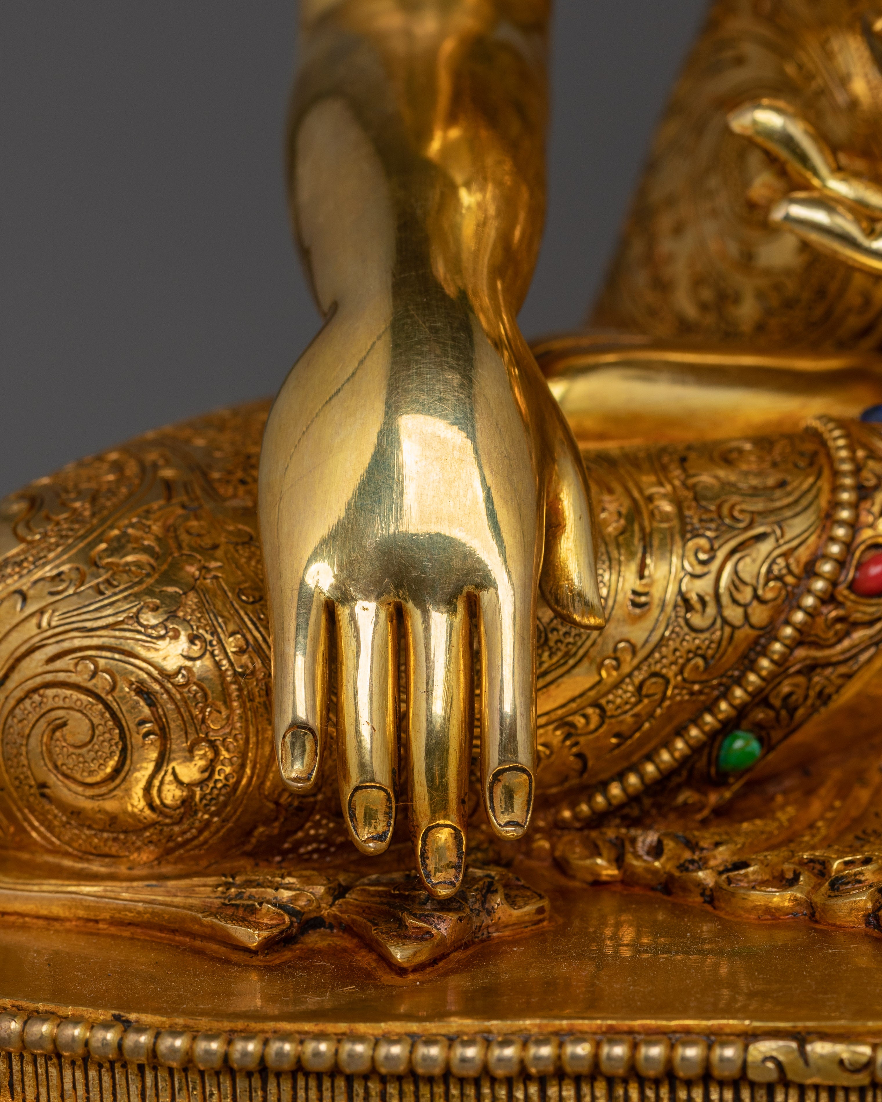 Handmade Statue of Shakyamuni Buddha with Disciple | The Enlightened One