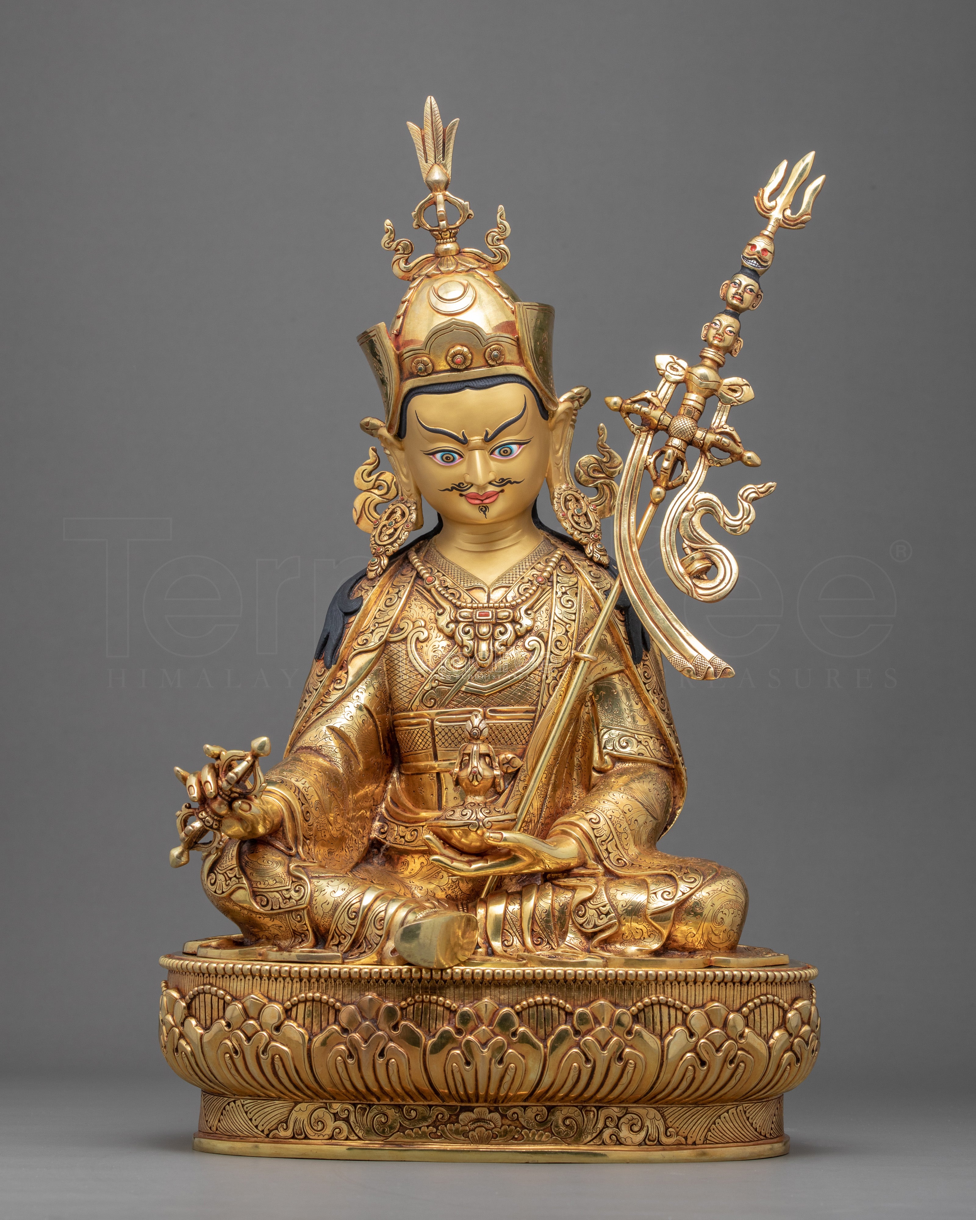 Guru Rinpoche Padmasambhava Statue | Traditional Hand Carved Sculpture