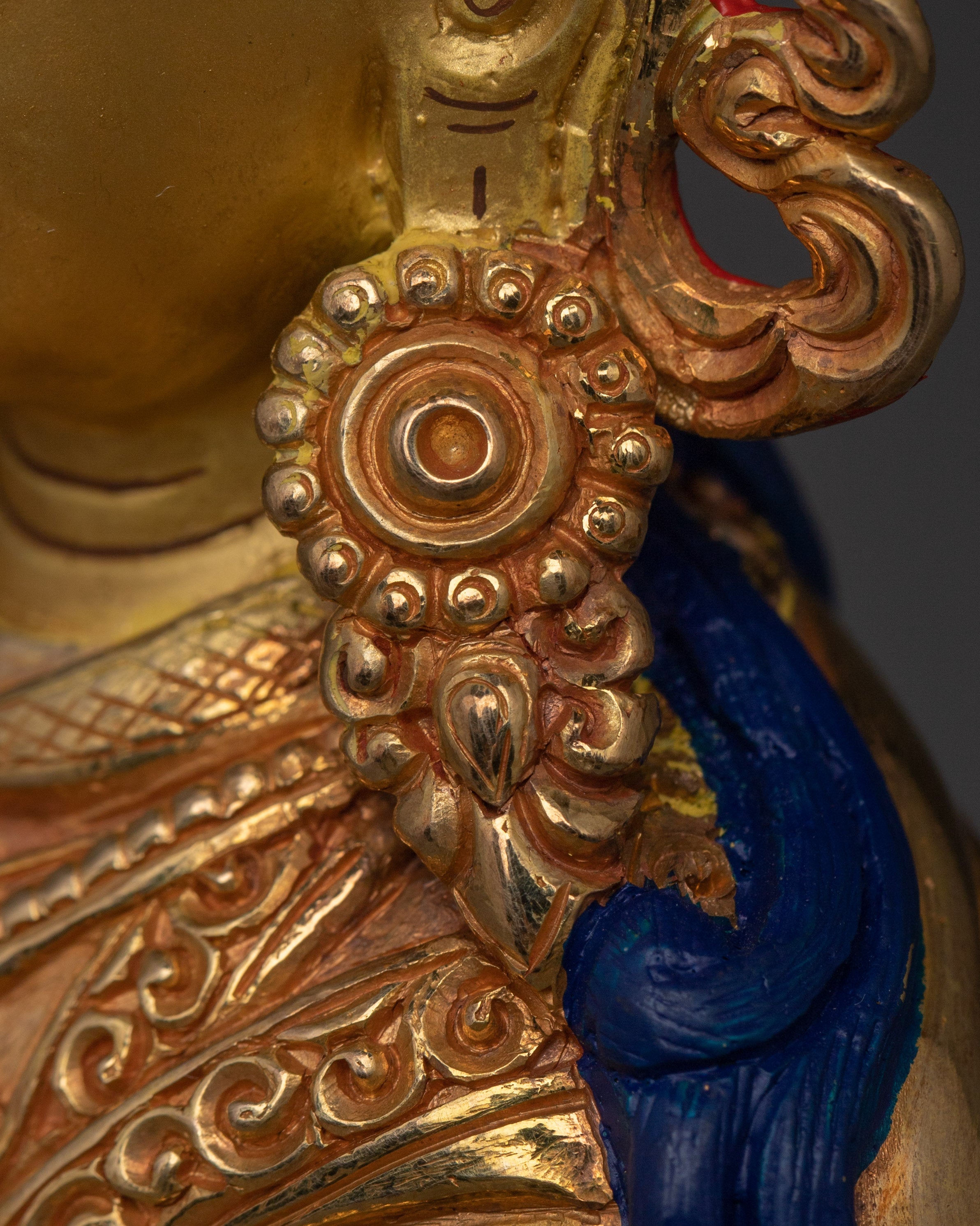 Traditional Tibetan Statue of Guru Rinpoche | The Lotus-Born Master