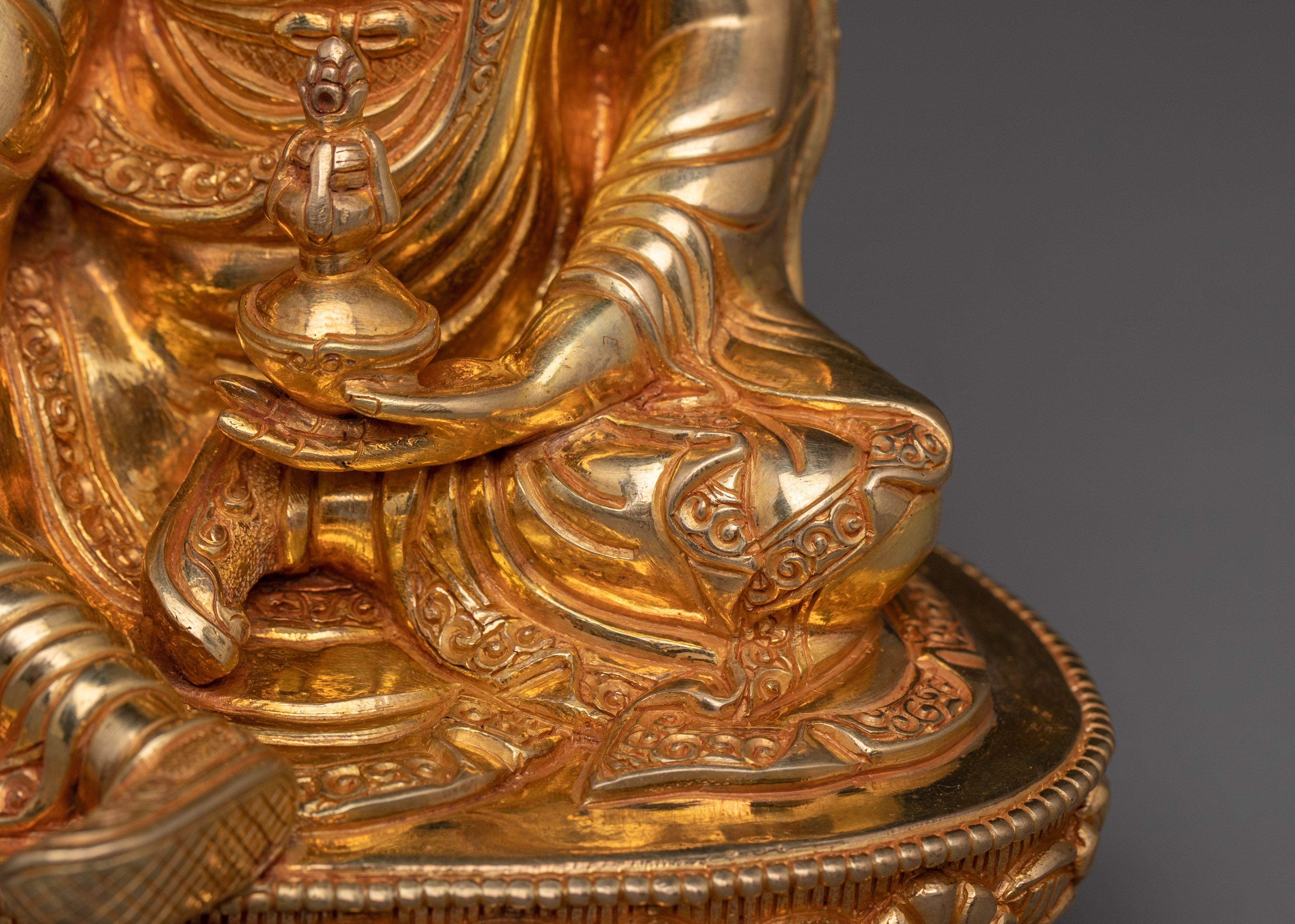 Traditional Tibetan Statue of Guru Rinpoche | The Lotus-Born Master