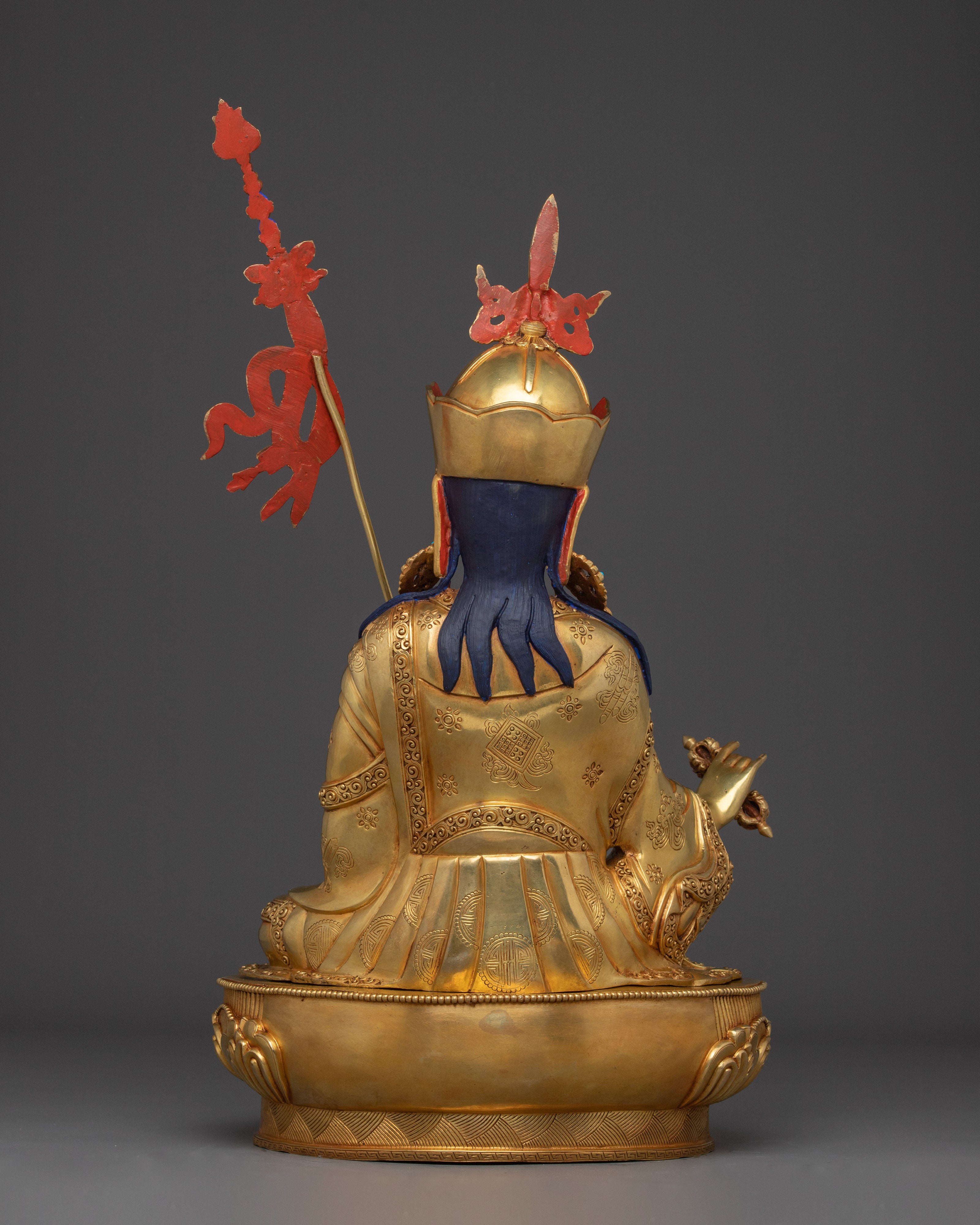 Guru Rinpoche With Khatvanga Statue | Padmasambhava - Lotus-Born Guru