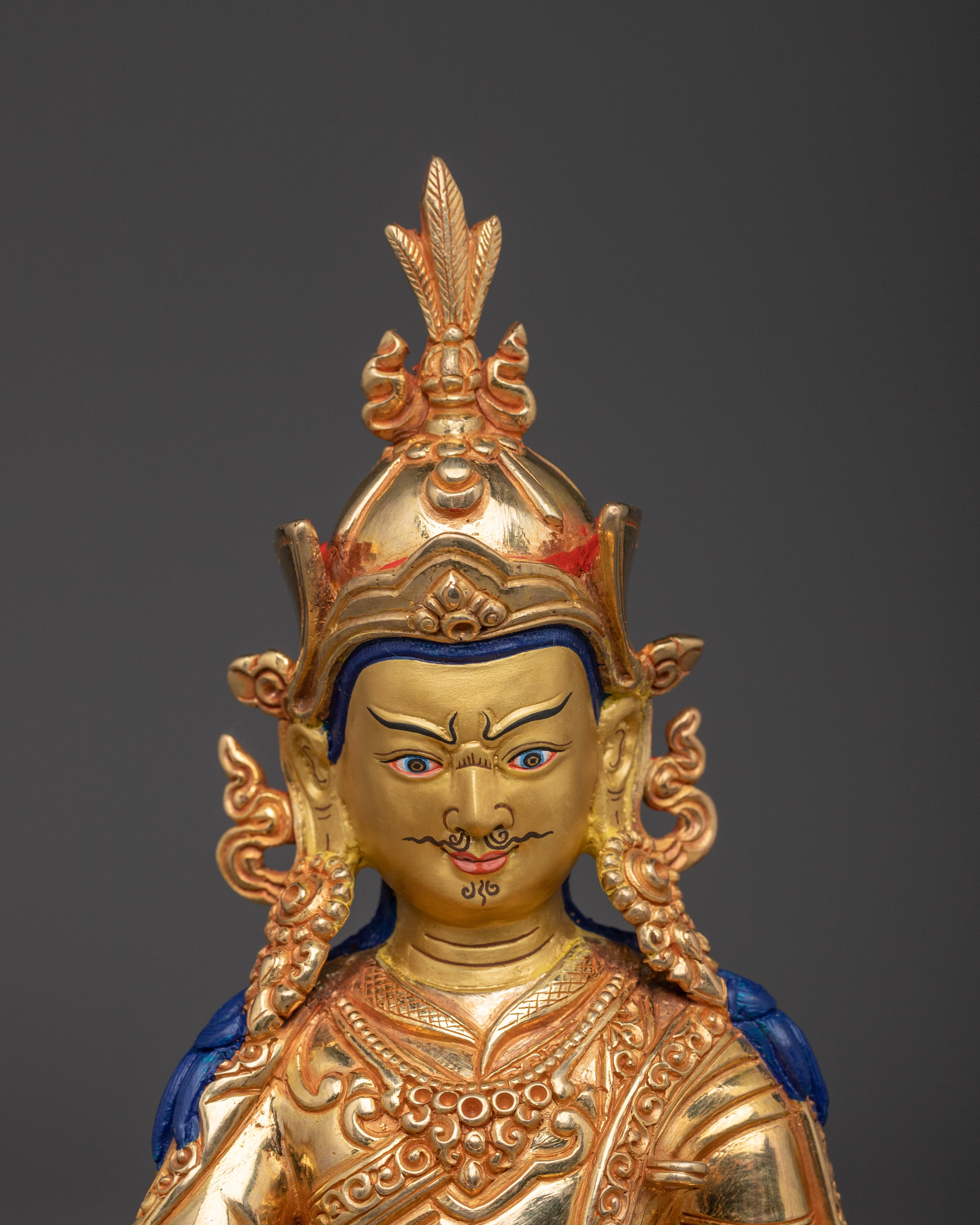 Traditional Tibetan Statue of Guru Rinpoche | The Lotus-Born Master