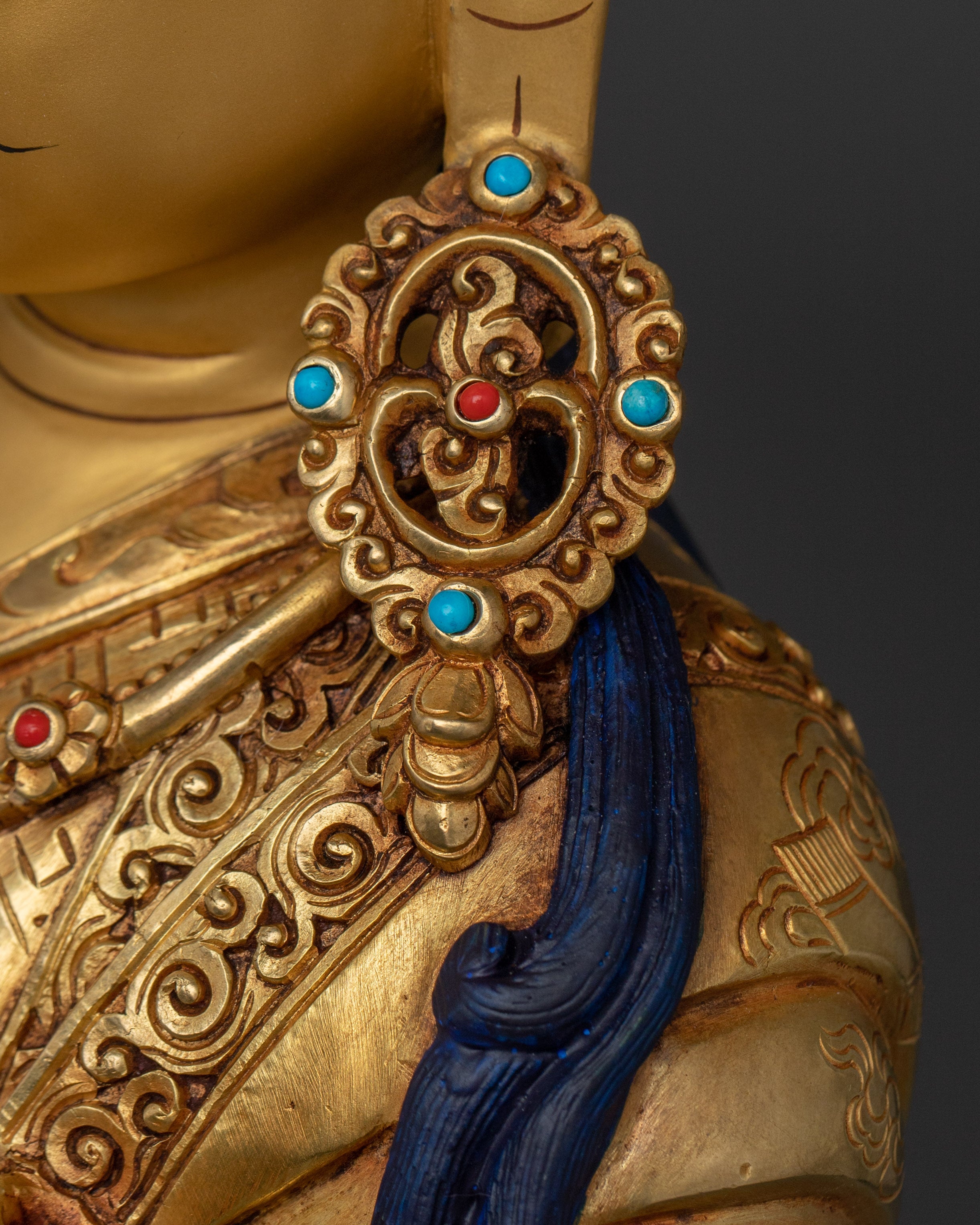 Guru Rinpoche With Khatvanga Statue | Padmasambhava - Lotus-Born Guru