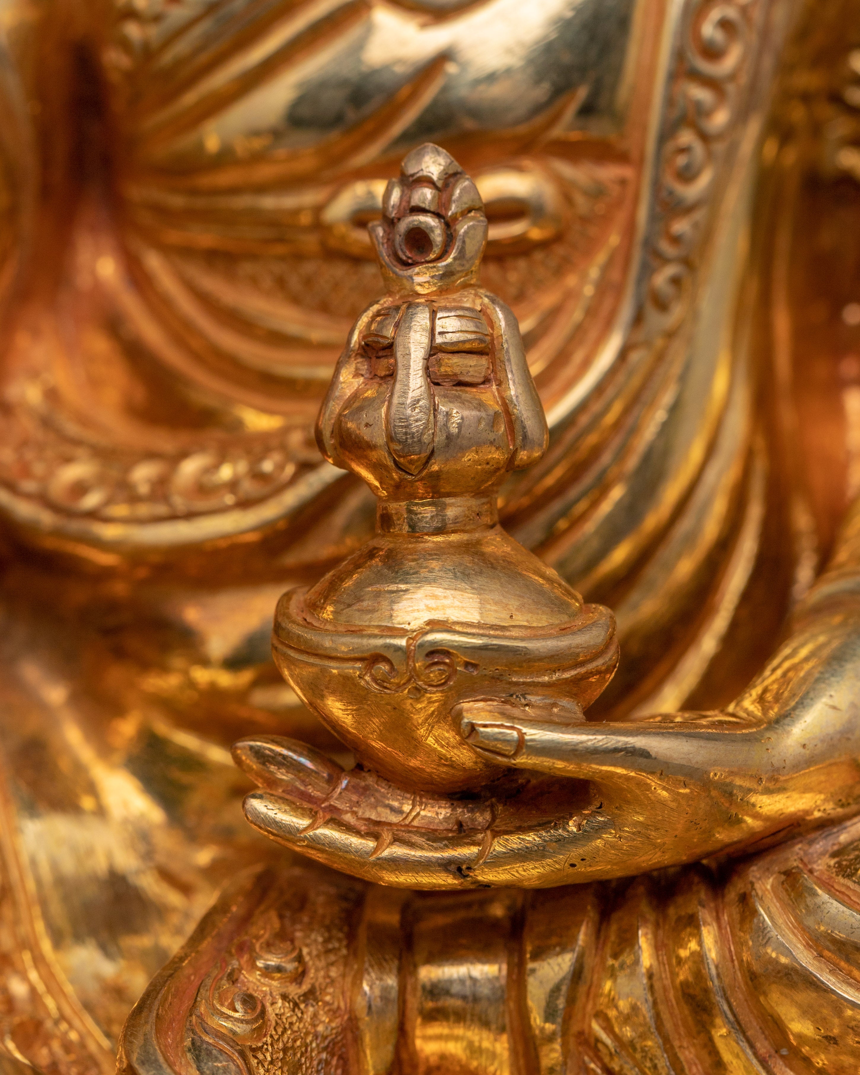 Traditional Tibetan Statue of Guru Rinpoche | The Lotus-Born Master