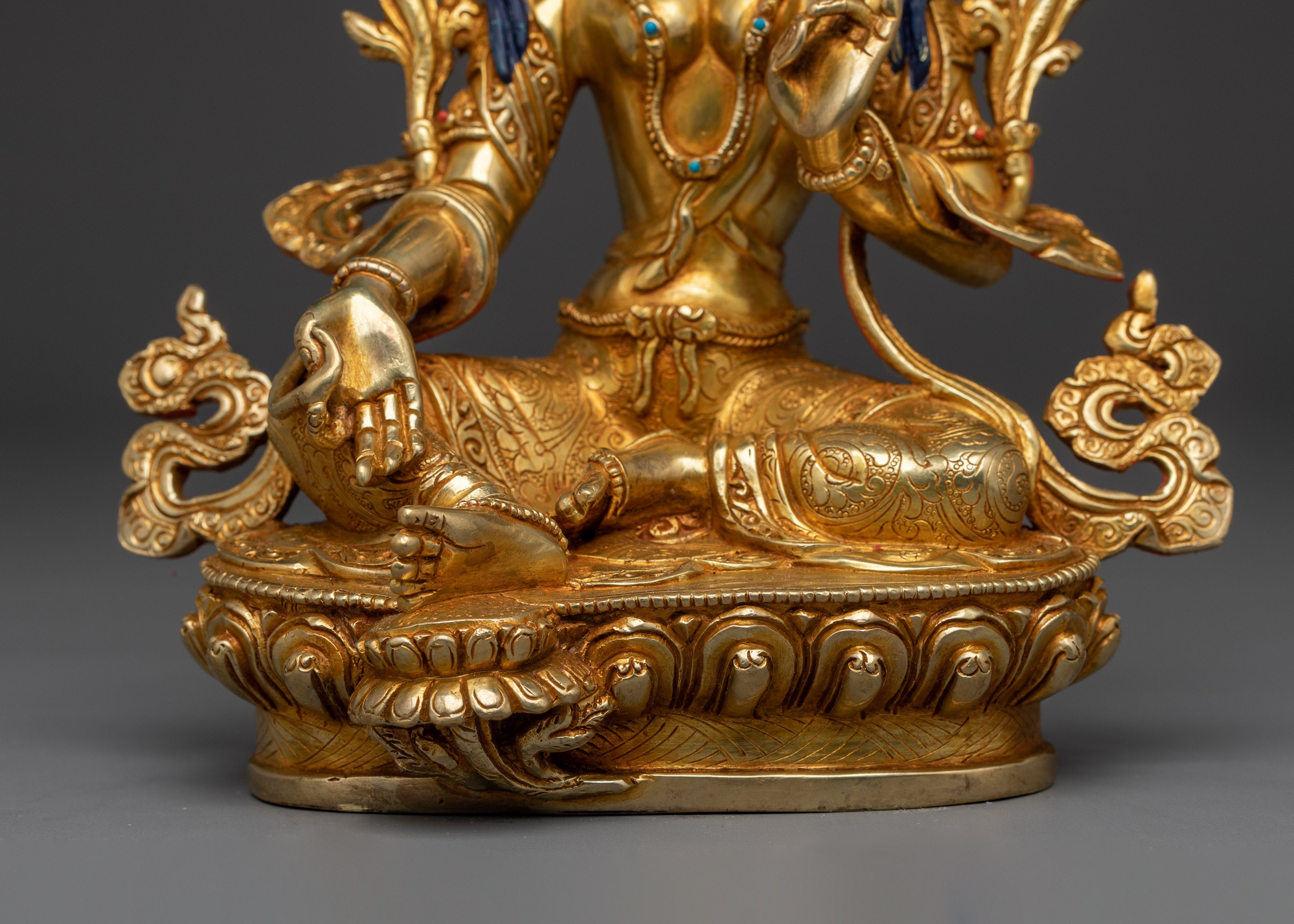 Green Tara Sculpture in Copper | Traditional Artwork