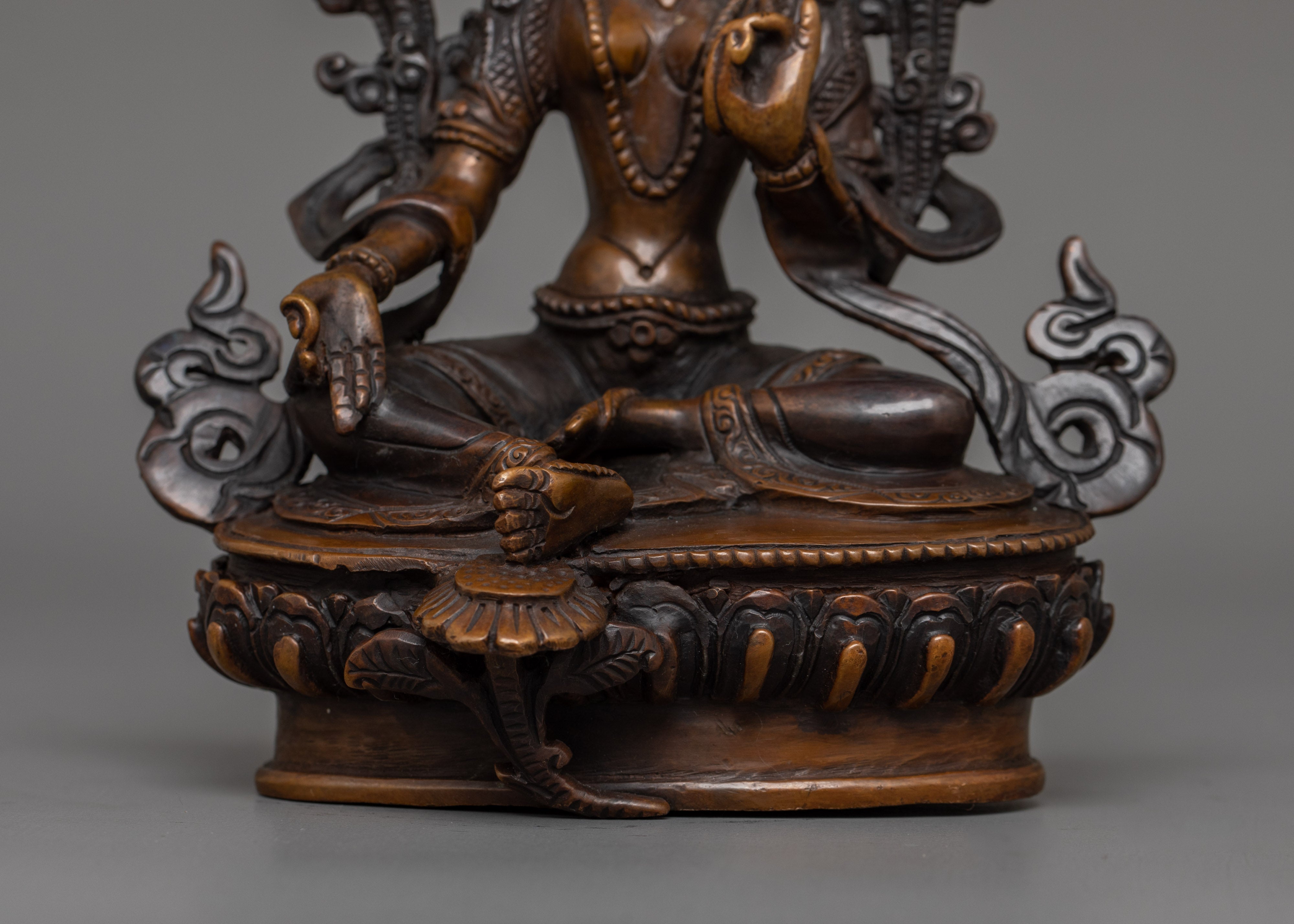 Buddhist Deity Green Tara Figurine | The Enlightened Being of Compassion