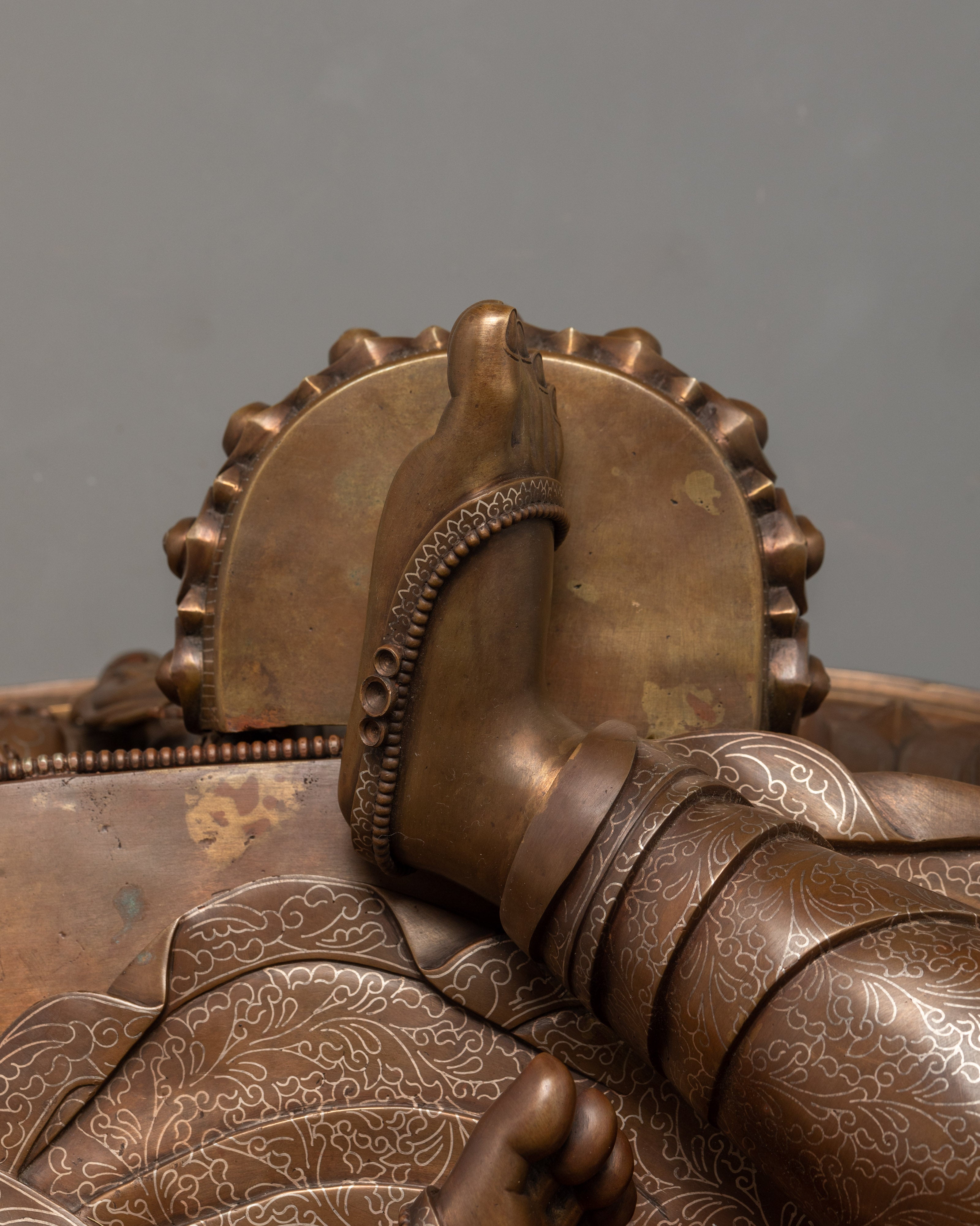 Tibetan Green Tara Oxidized Copper Statue | Sacred Buddhist Artwork