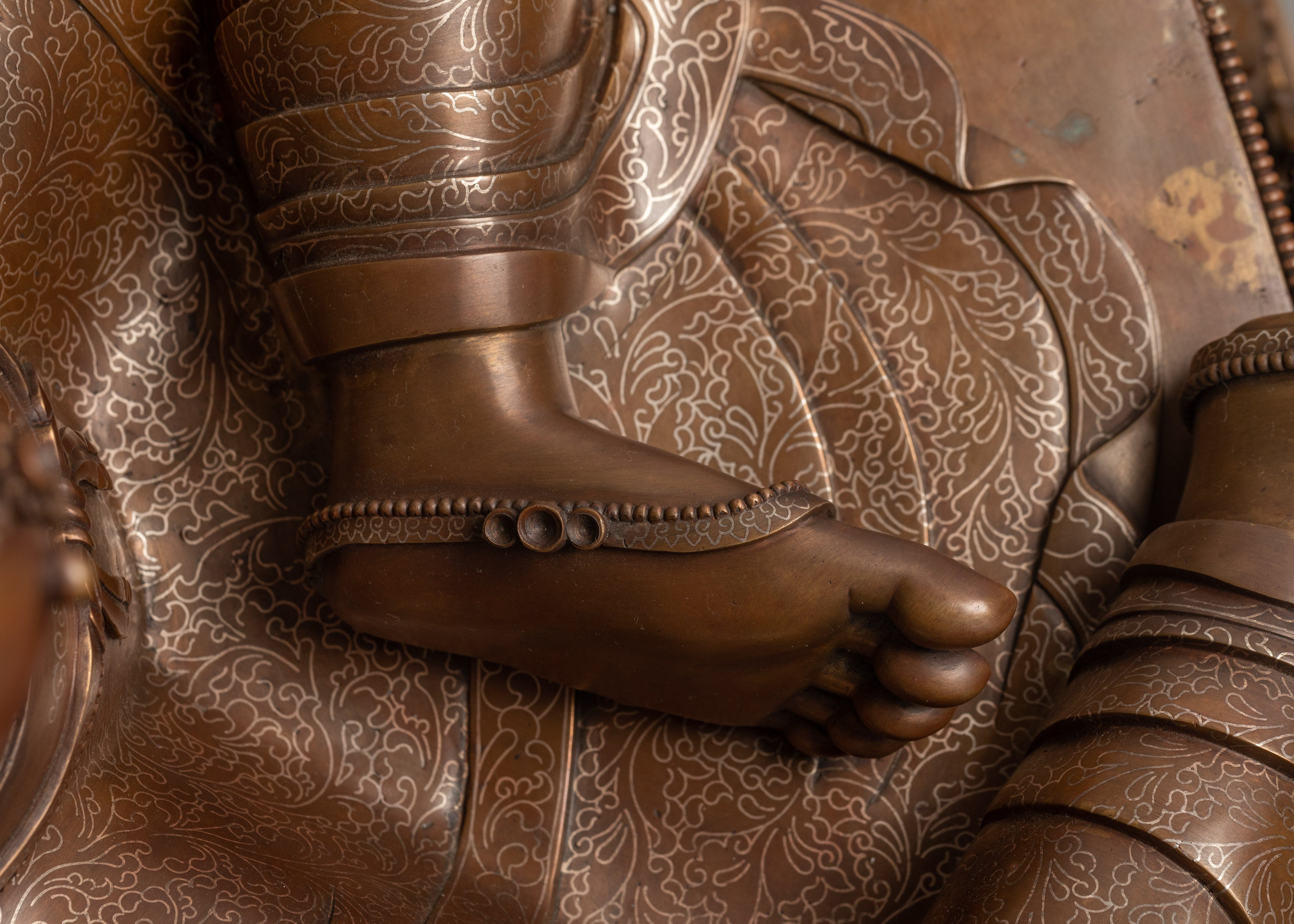 Tibetan Green Tara Oxidized Copper Statue | Sacred Buddhist Artwork