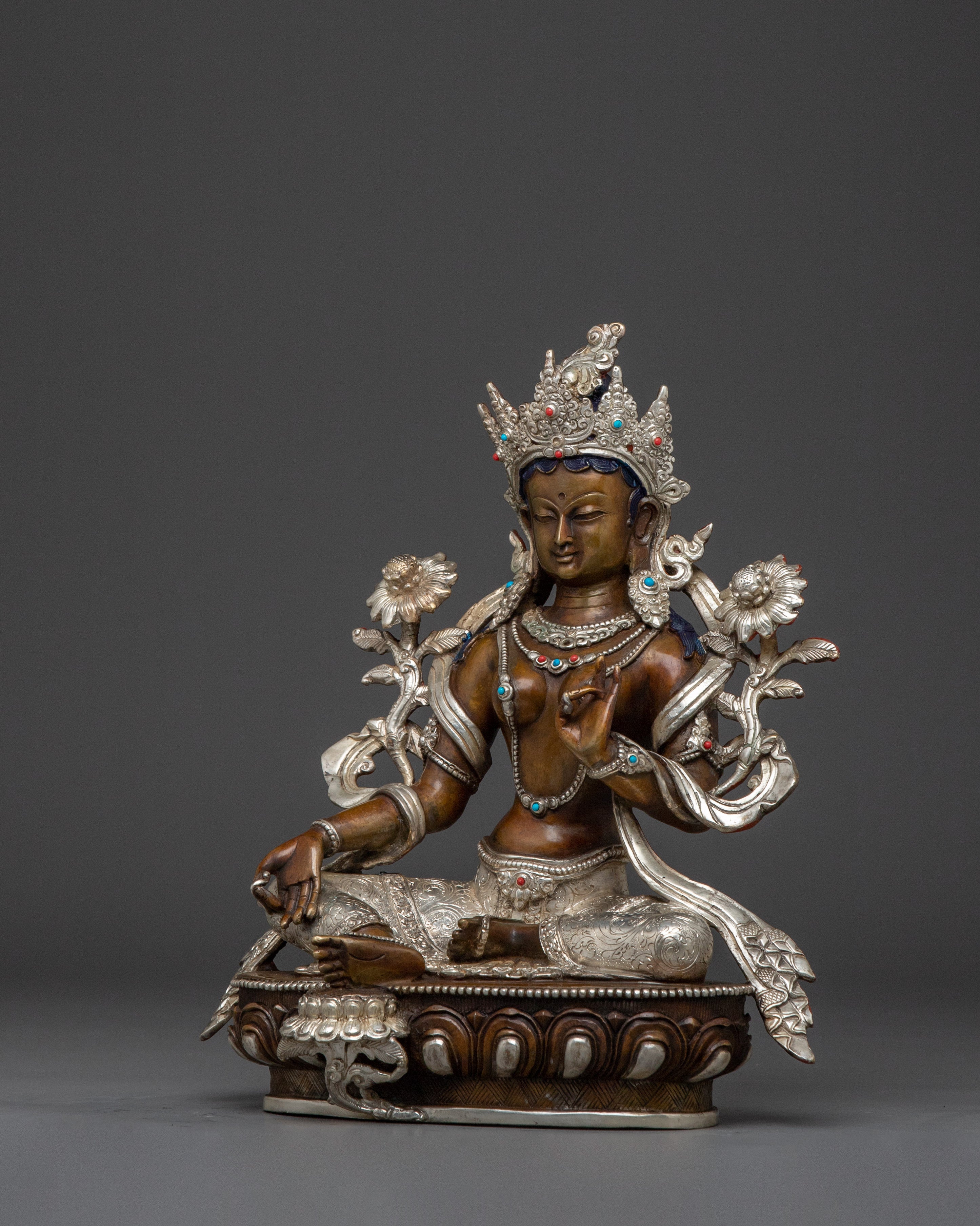 Vajrayana Buddhism Statue of Green Tara | Compassionate Goddess of Enlightenment