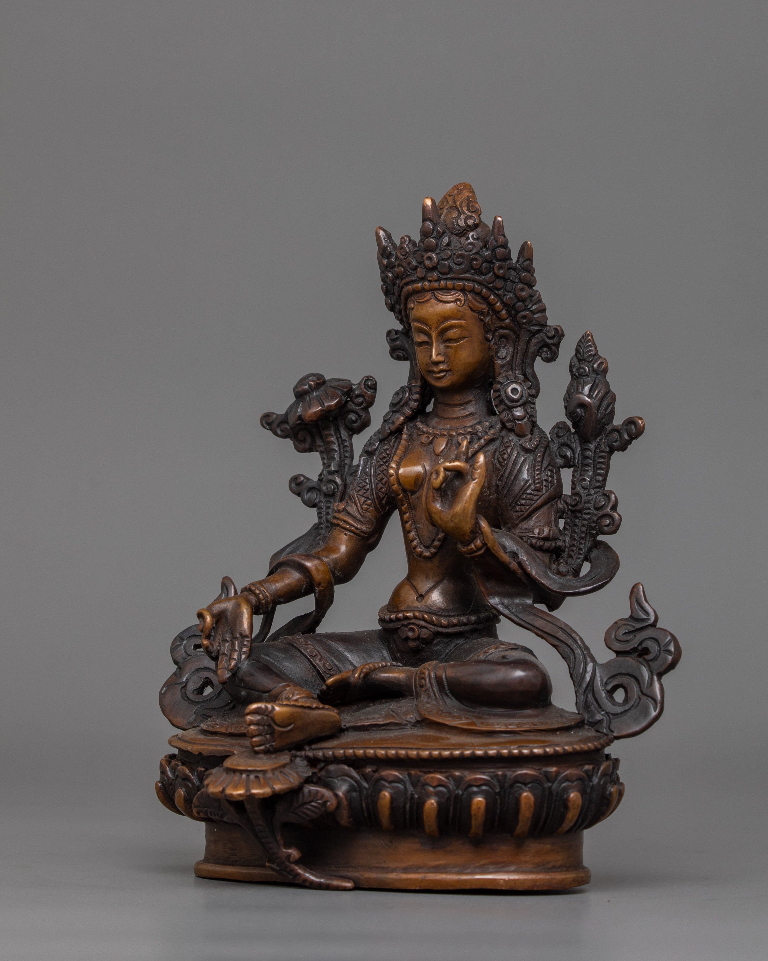 Buddhist Deity Green Tara Figurine | The Enlightened Being of Compassion
