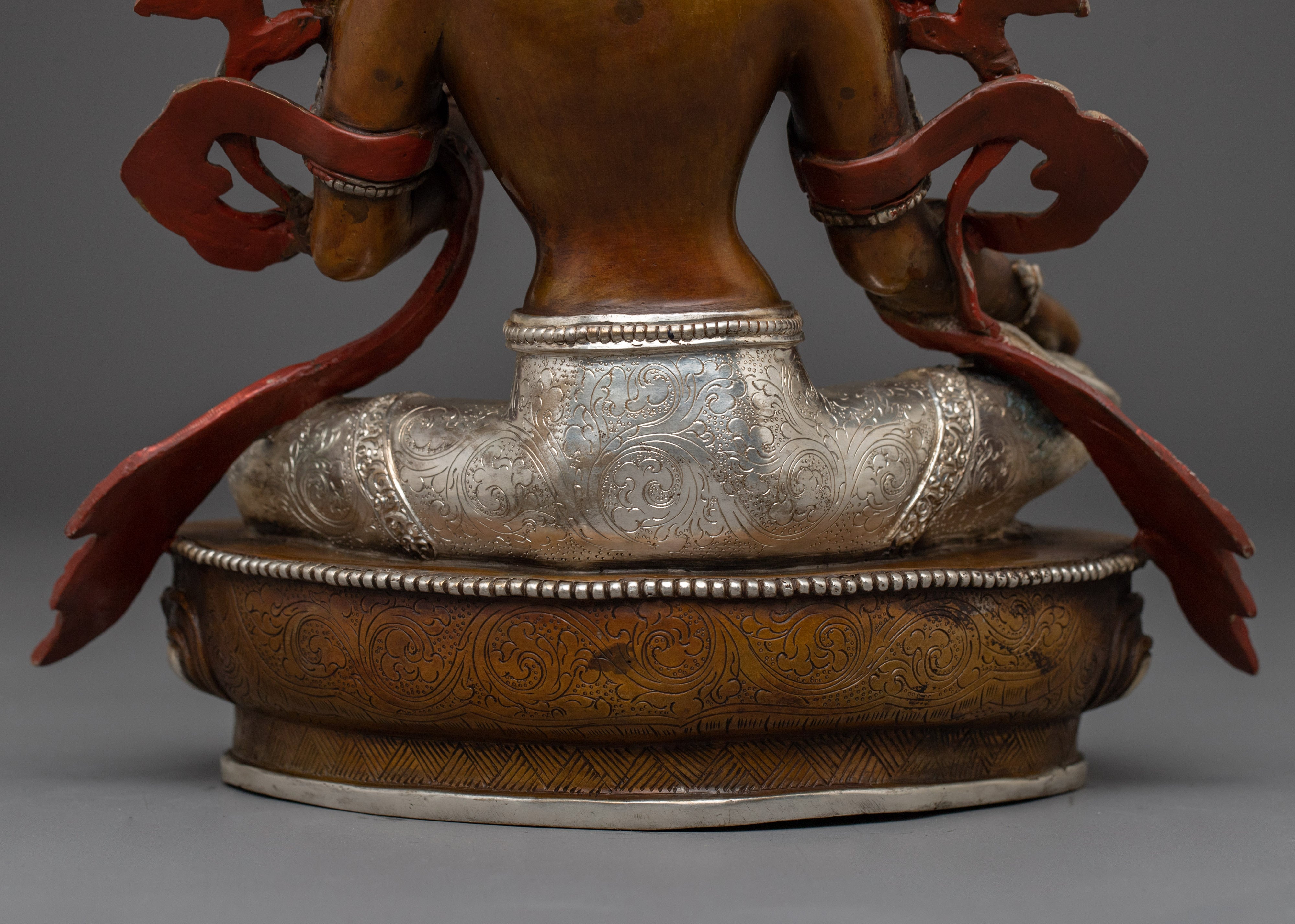 Vajrayana Buddhism Statue of Green Tara | Compassionate Goddess of Enlightenment