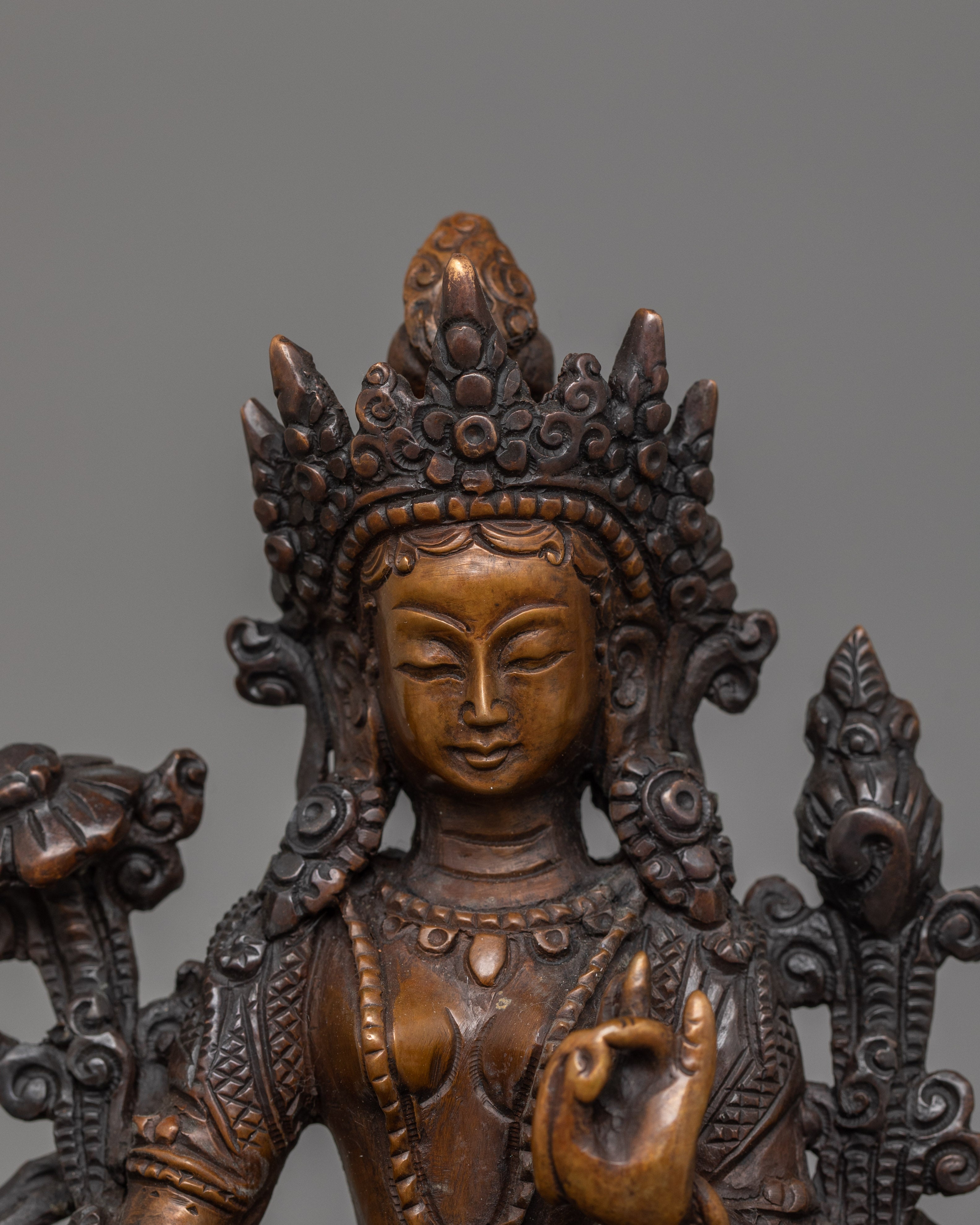 Buddhist Deity Green Tara Figurine | The Enlightened Being of Compassion