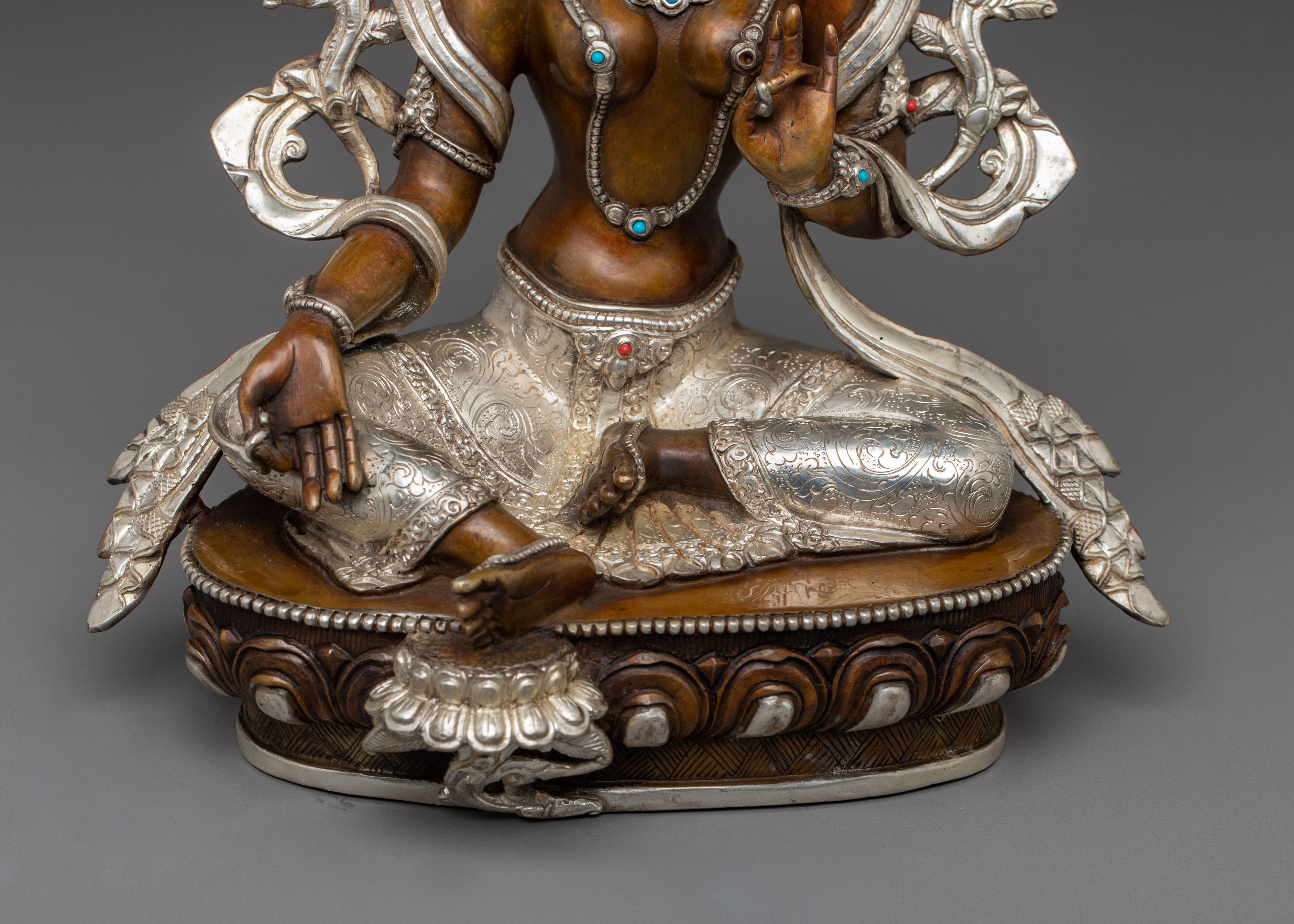 Vajrayana Buddhism Statue of Green Tara | Compassionate Goddess of Enlightenment