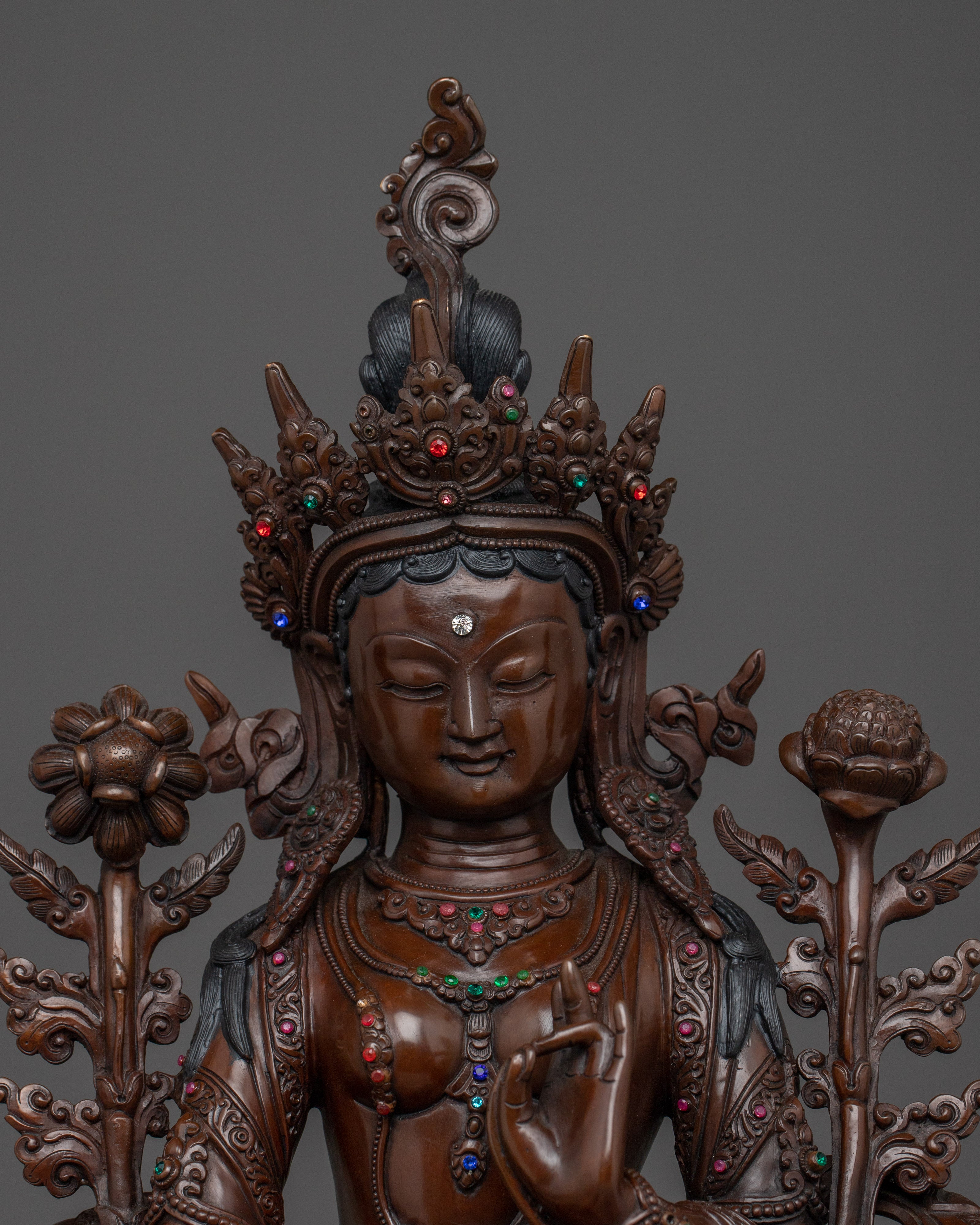 Green Tara The Guardian of Buddhist Teachings | Tibetan Sculpture