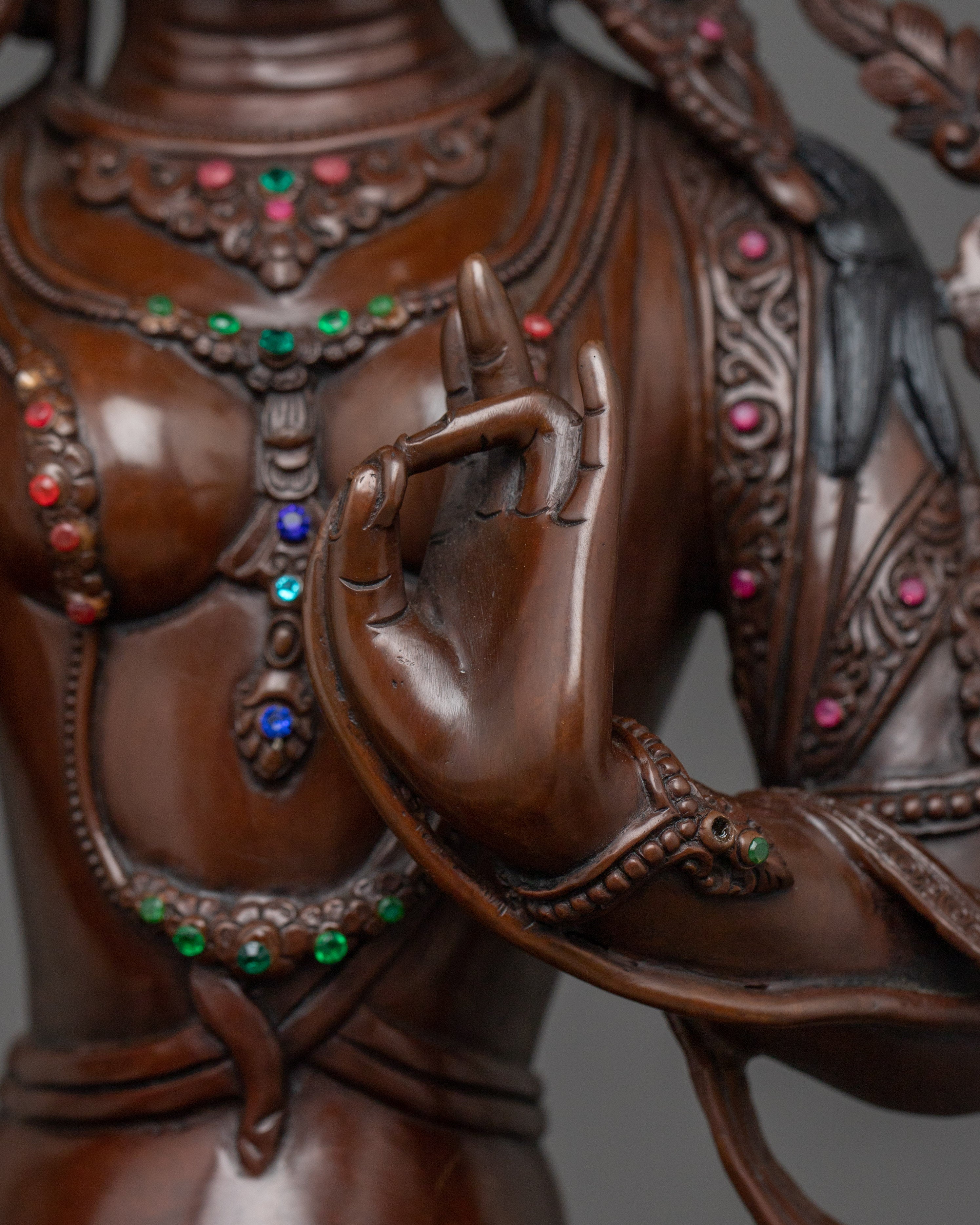 Green Tara The Guardian of Buddhist Teachings | Tibetan Sculpture