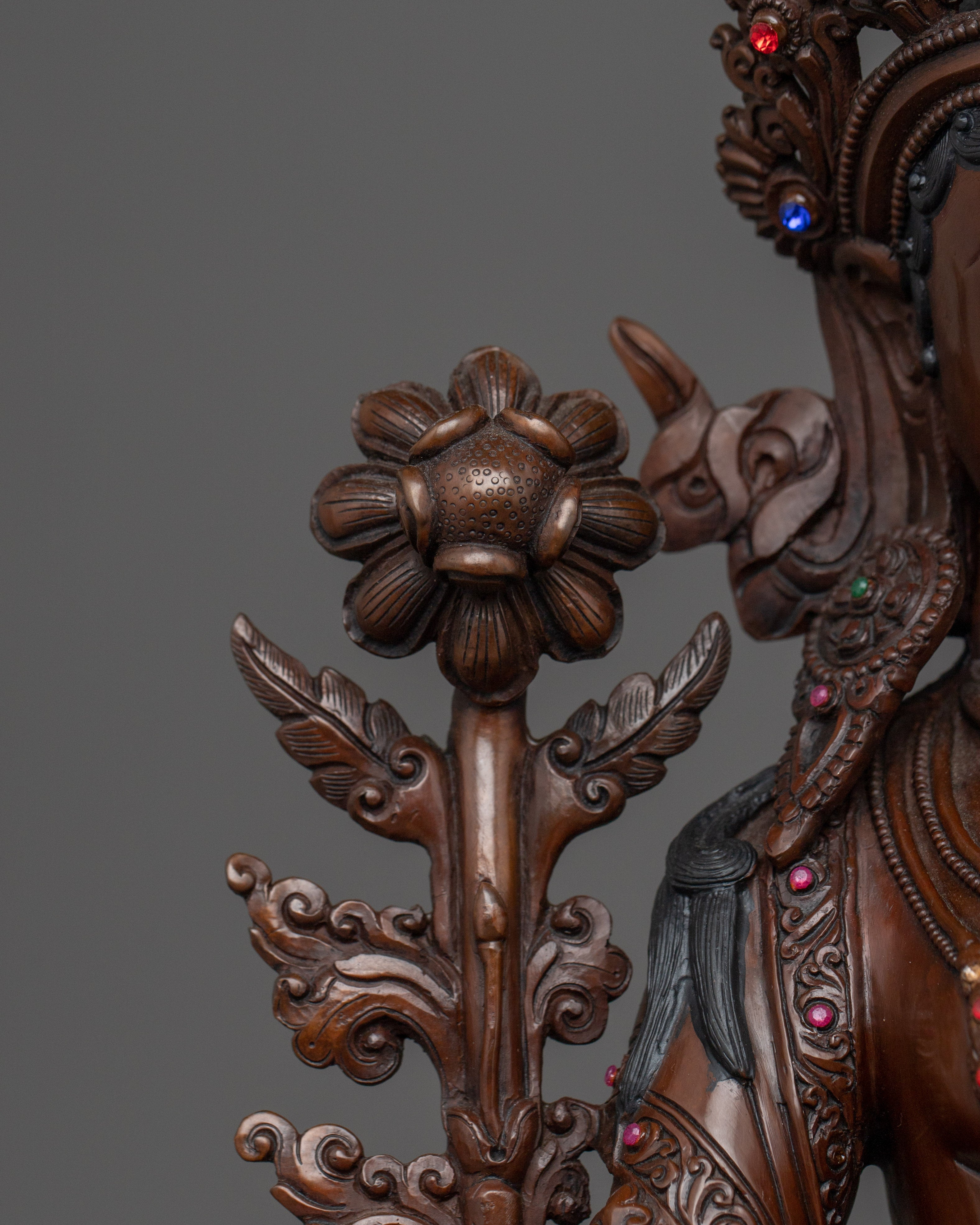 Green Tara The Guardian of Buddhist Teachings | Tibetan Sculpture