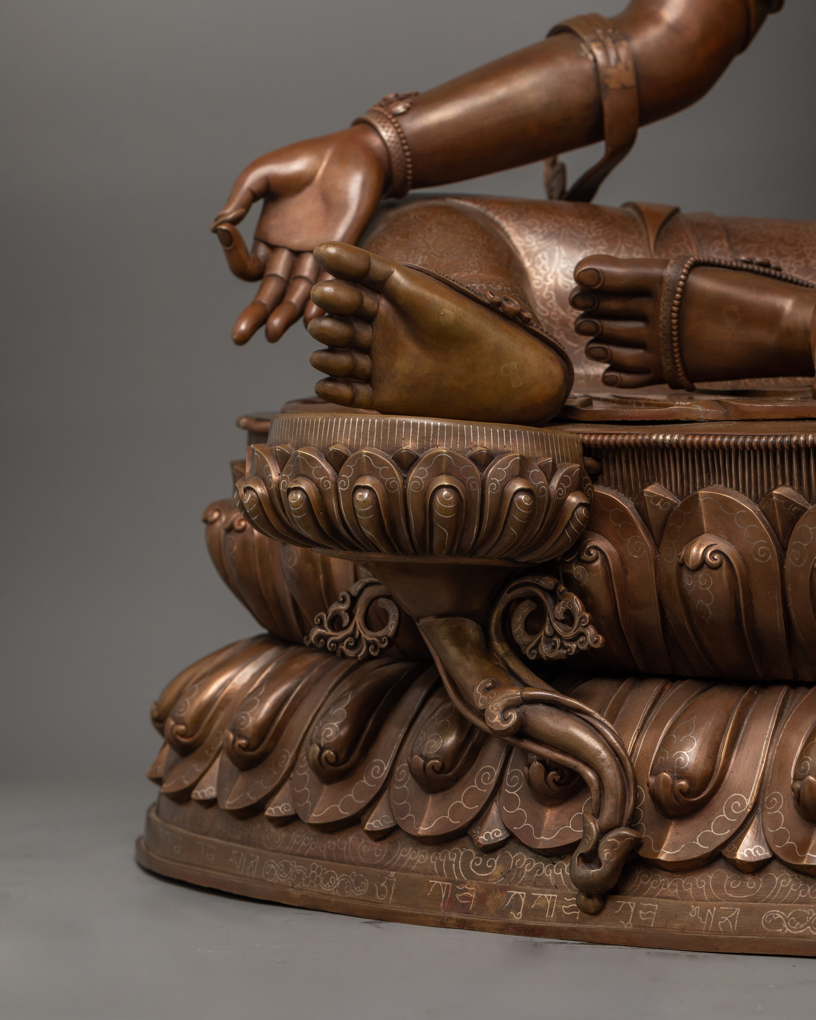 Tibetan Green Tara Oxidized Copper Statue | Sacred Buddhist Artwork