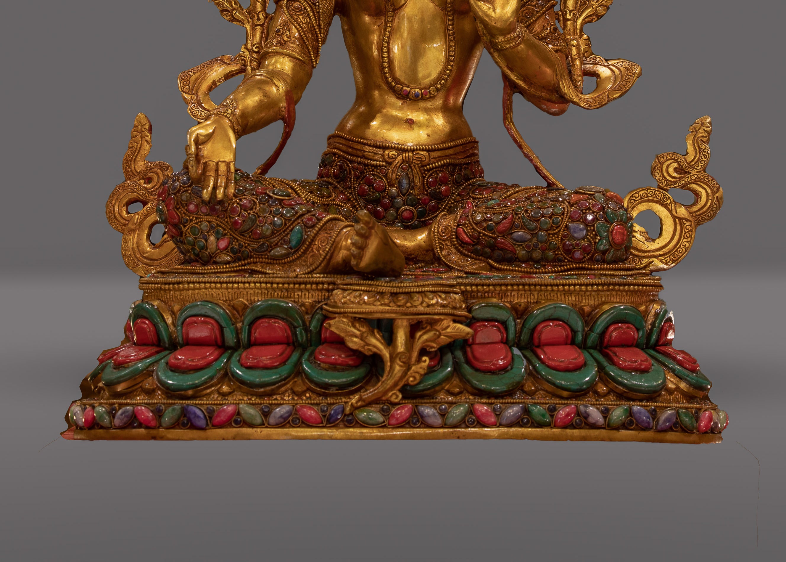 Green Tara Rupa | Divine Feminine in 24K Gold and Gemstones