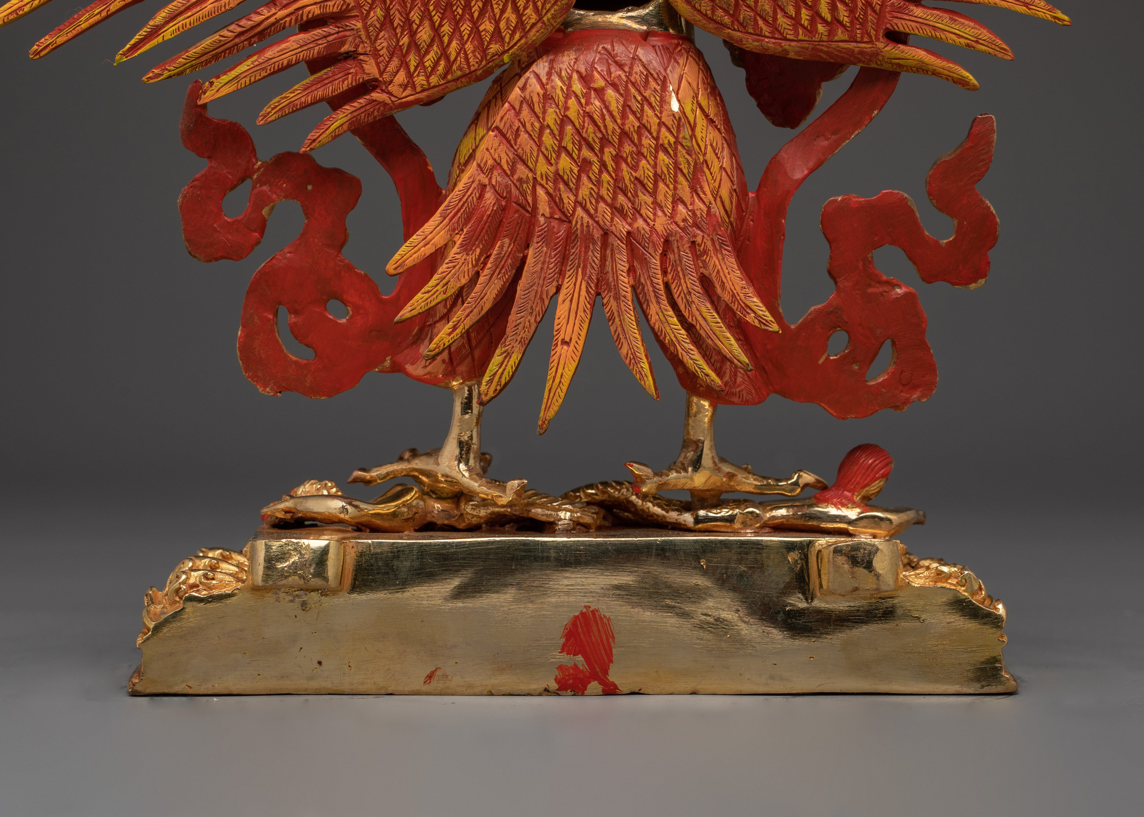 Garuda statue with flaming aureole | Spiritual Buddhist Art for Protection and Power