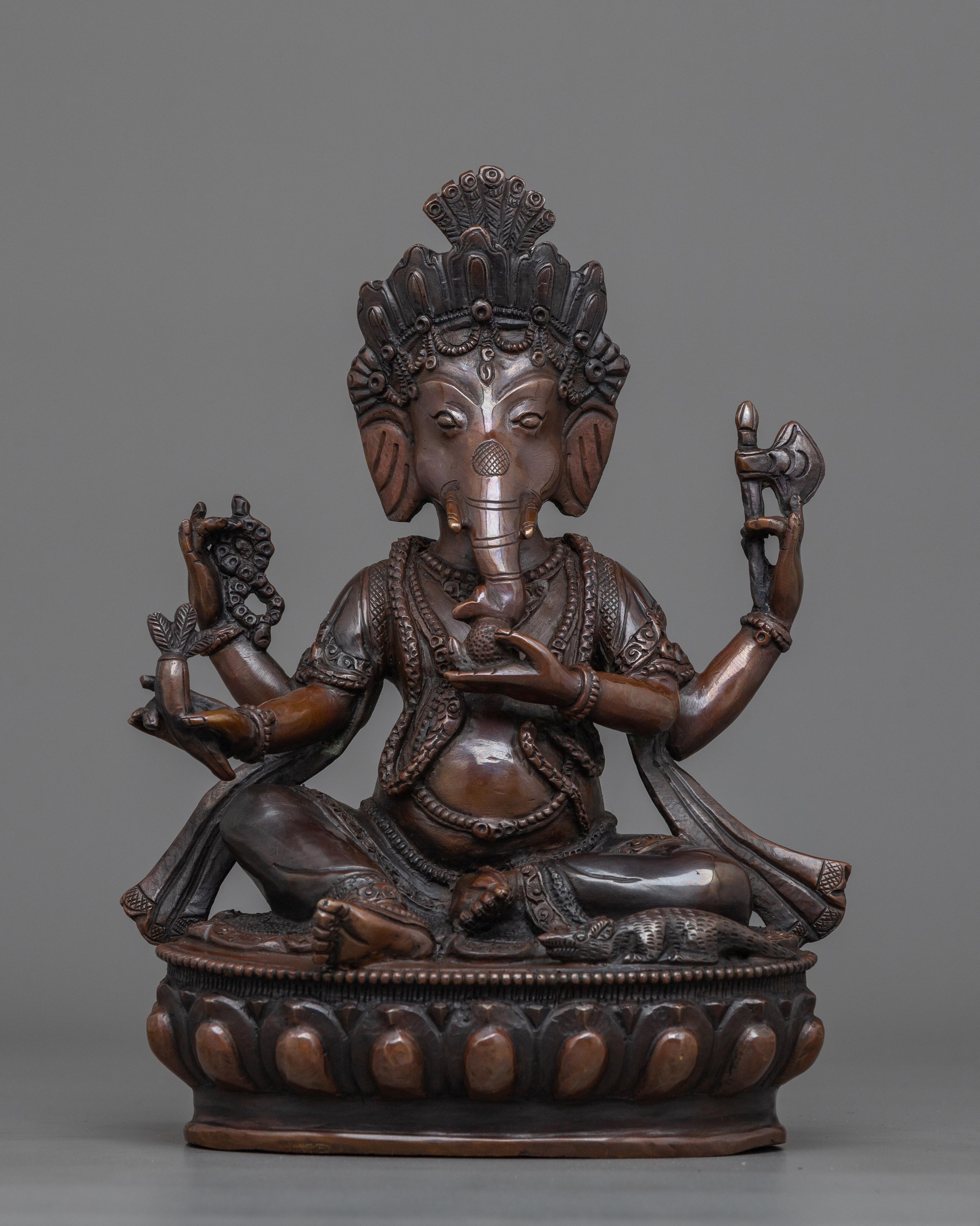Ganesha Copper Statue
