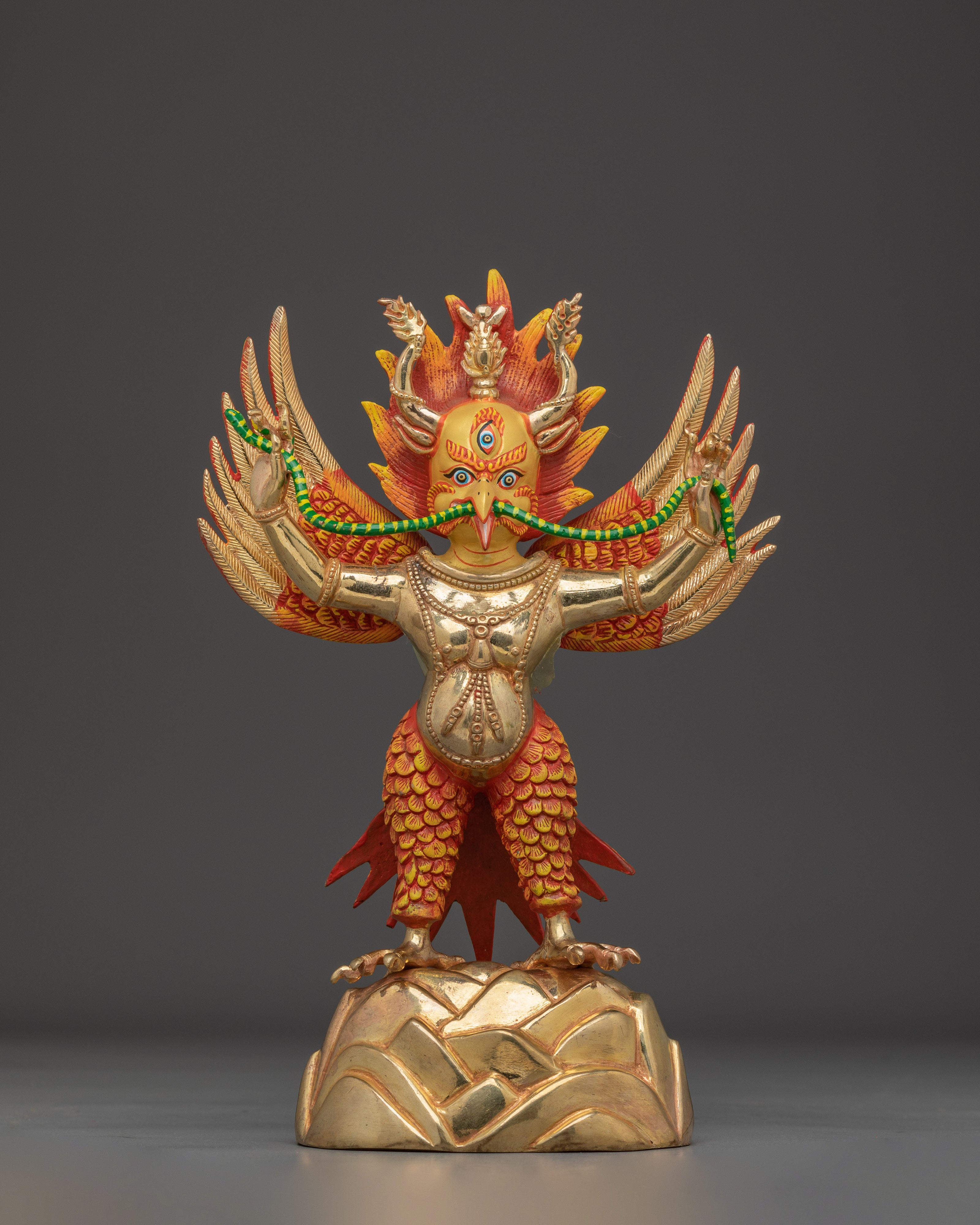 Garuda Gold Gilded Statue