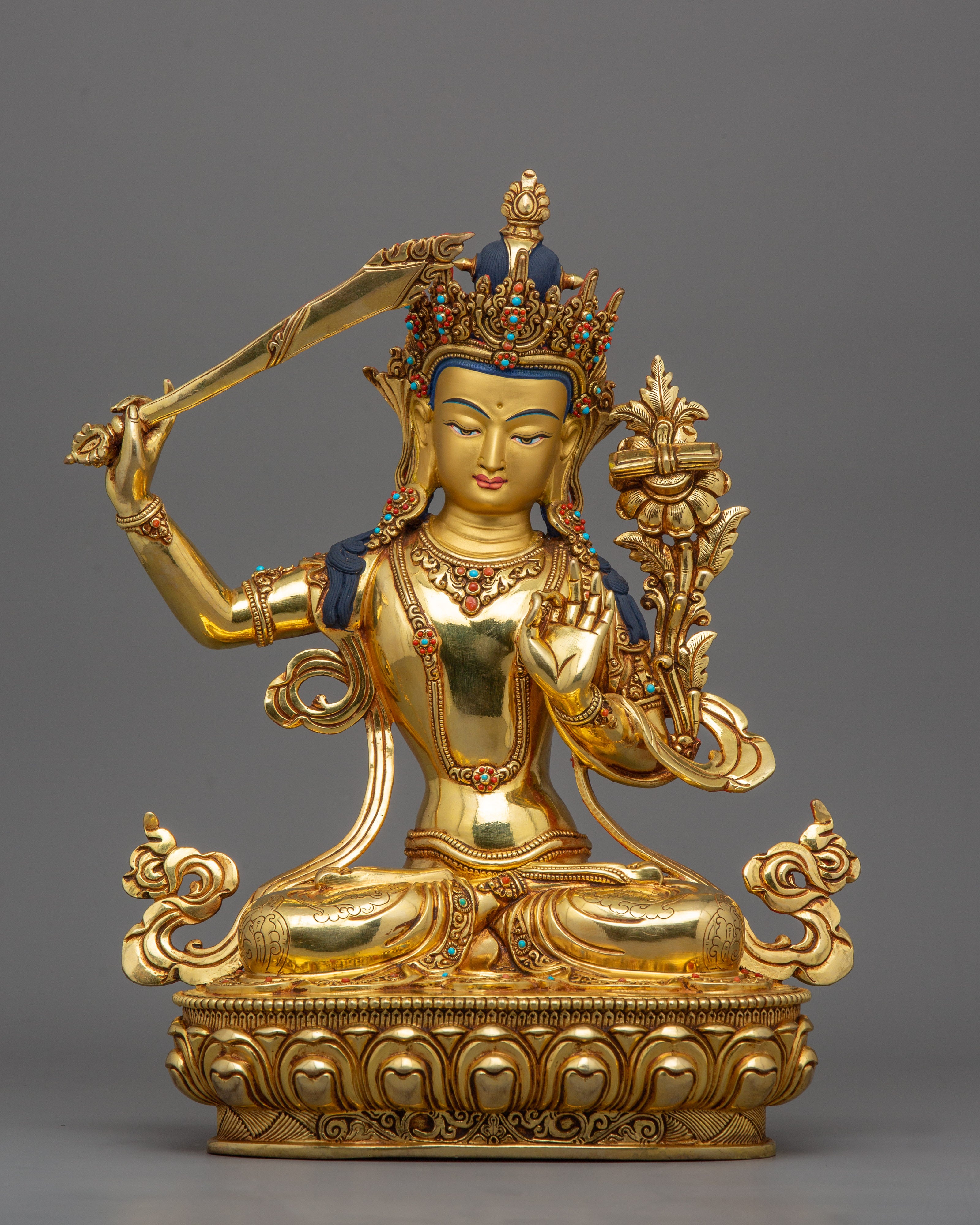 golden-manjushri-buddha-statue