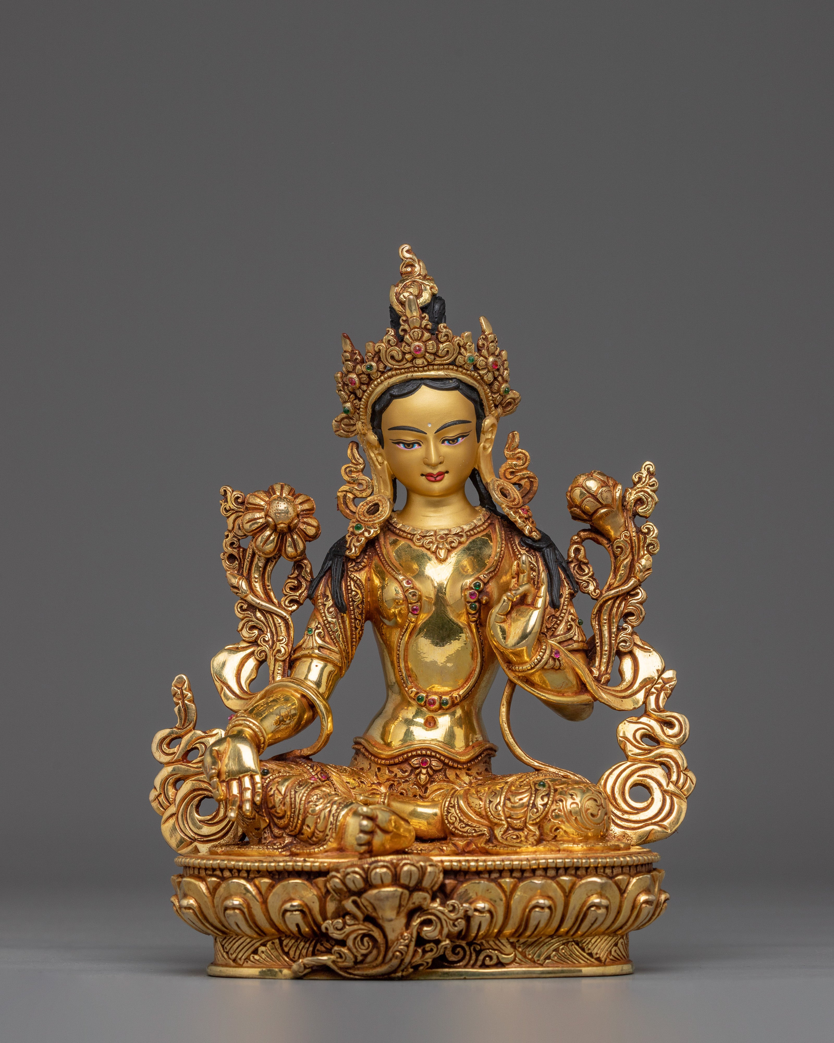 lotus-goddess-icon-green-tara