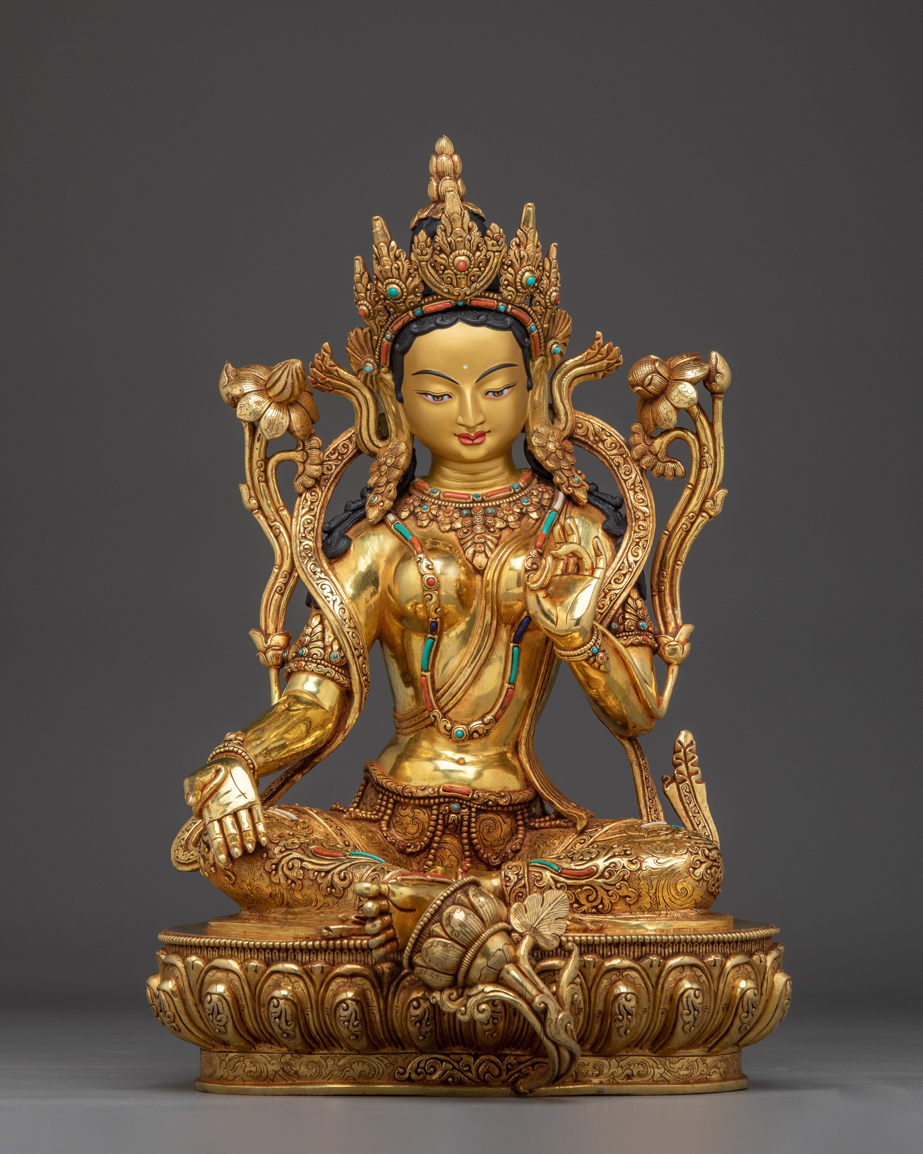 Radiant Green Tara Spiritual Statue
