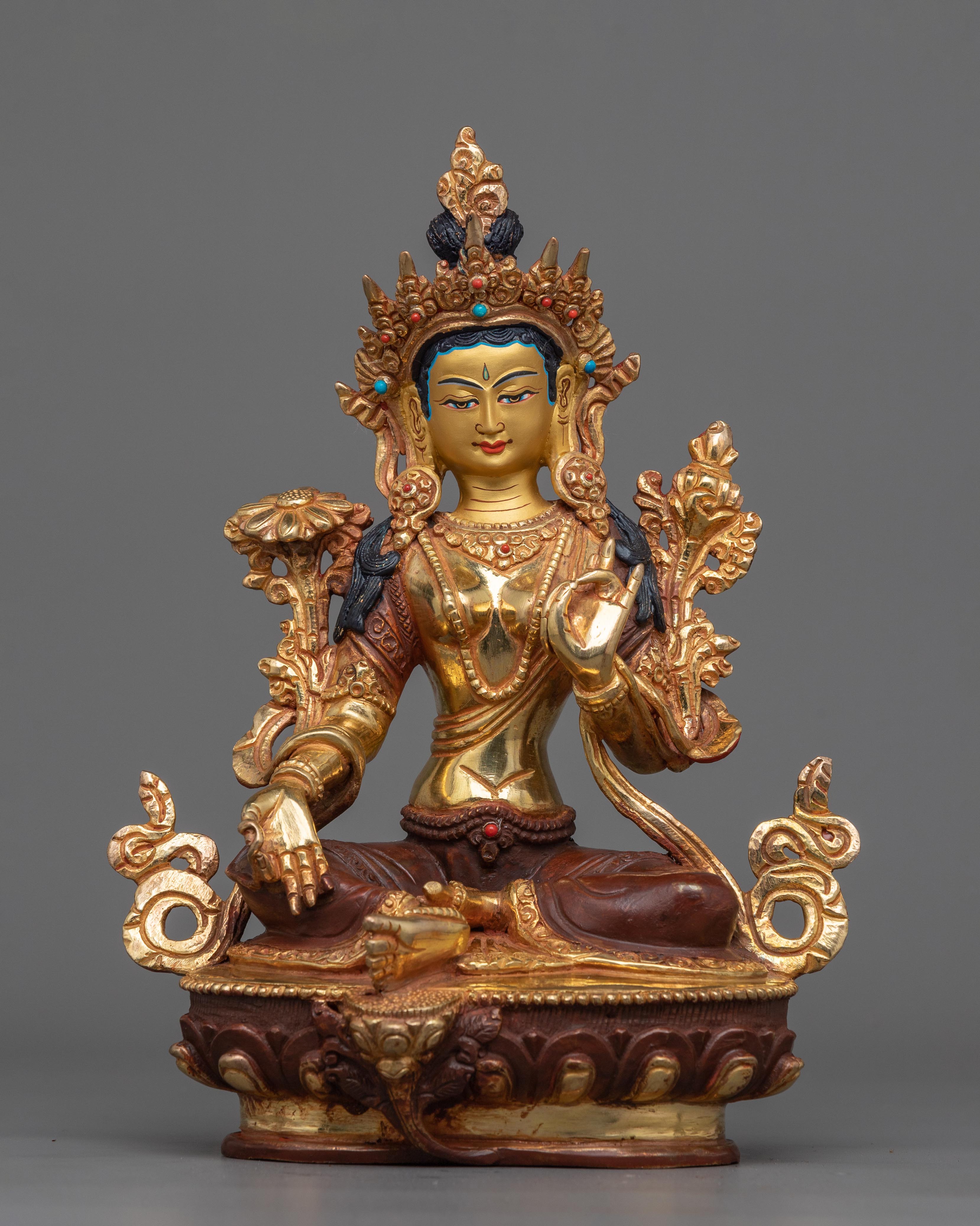 Green Tara 9 Inch Statue