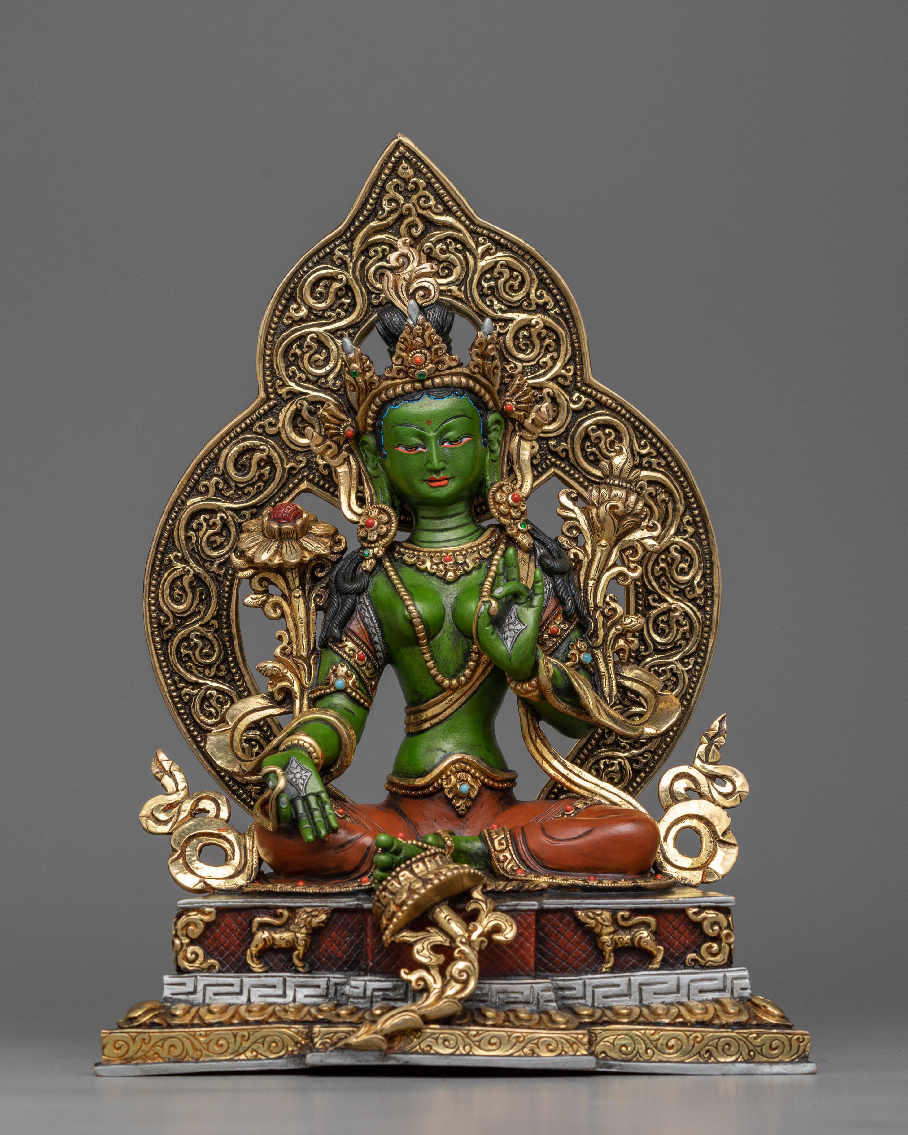 green-tara-colored-statue