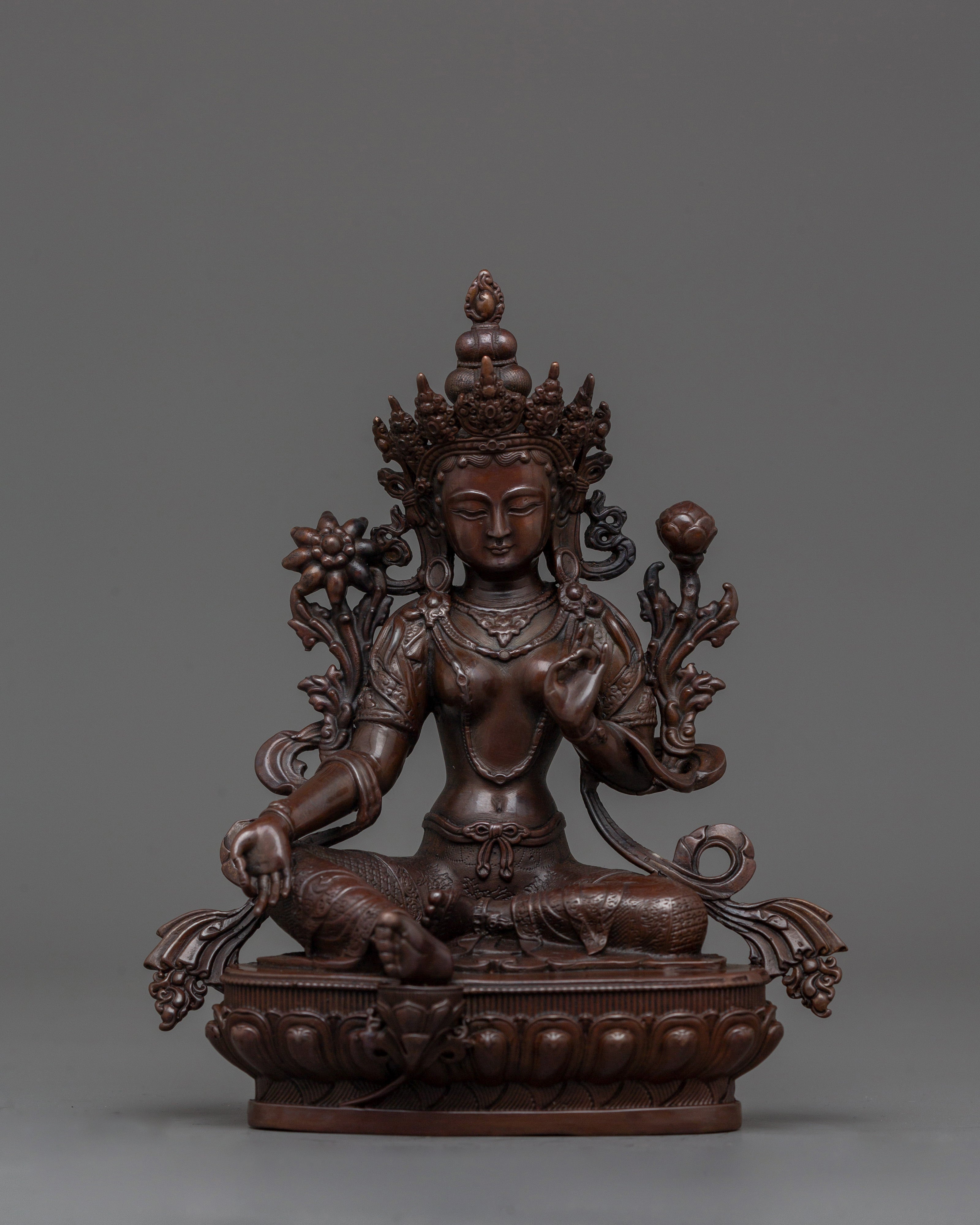 Graceful Green Tara Statue