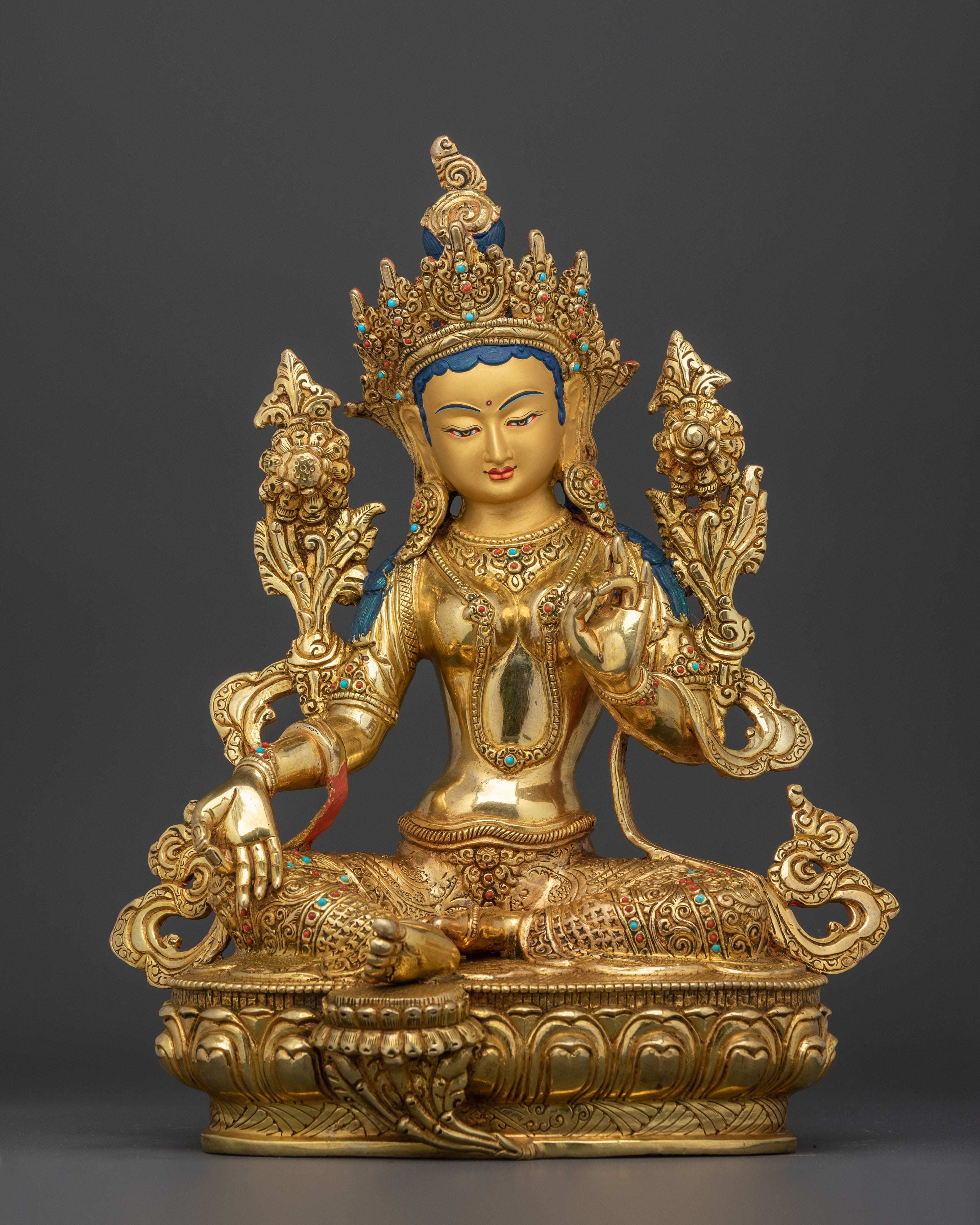 Tibetan Green Tara figurine