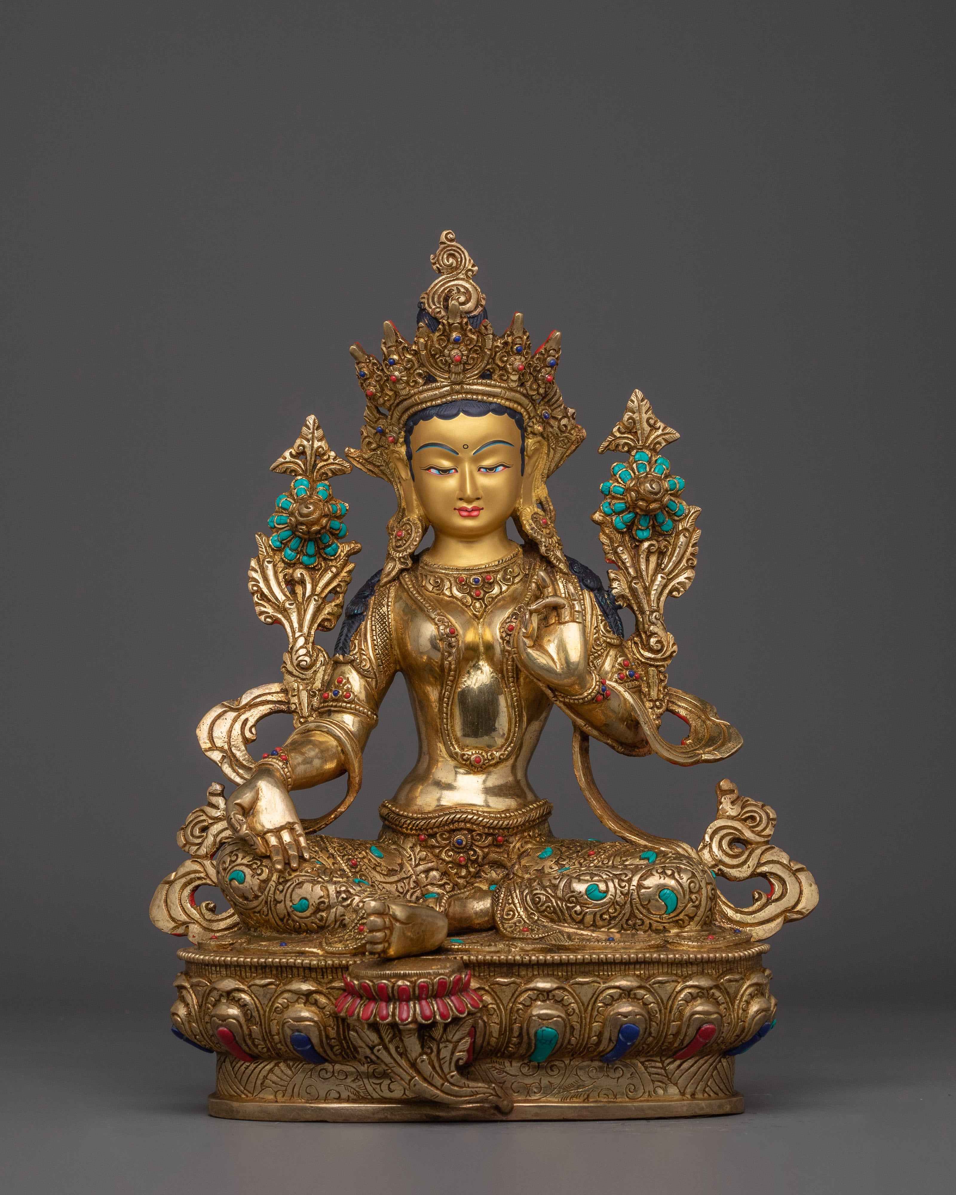 24k-gold-gilded-green-tara