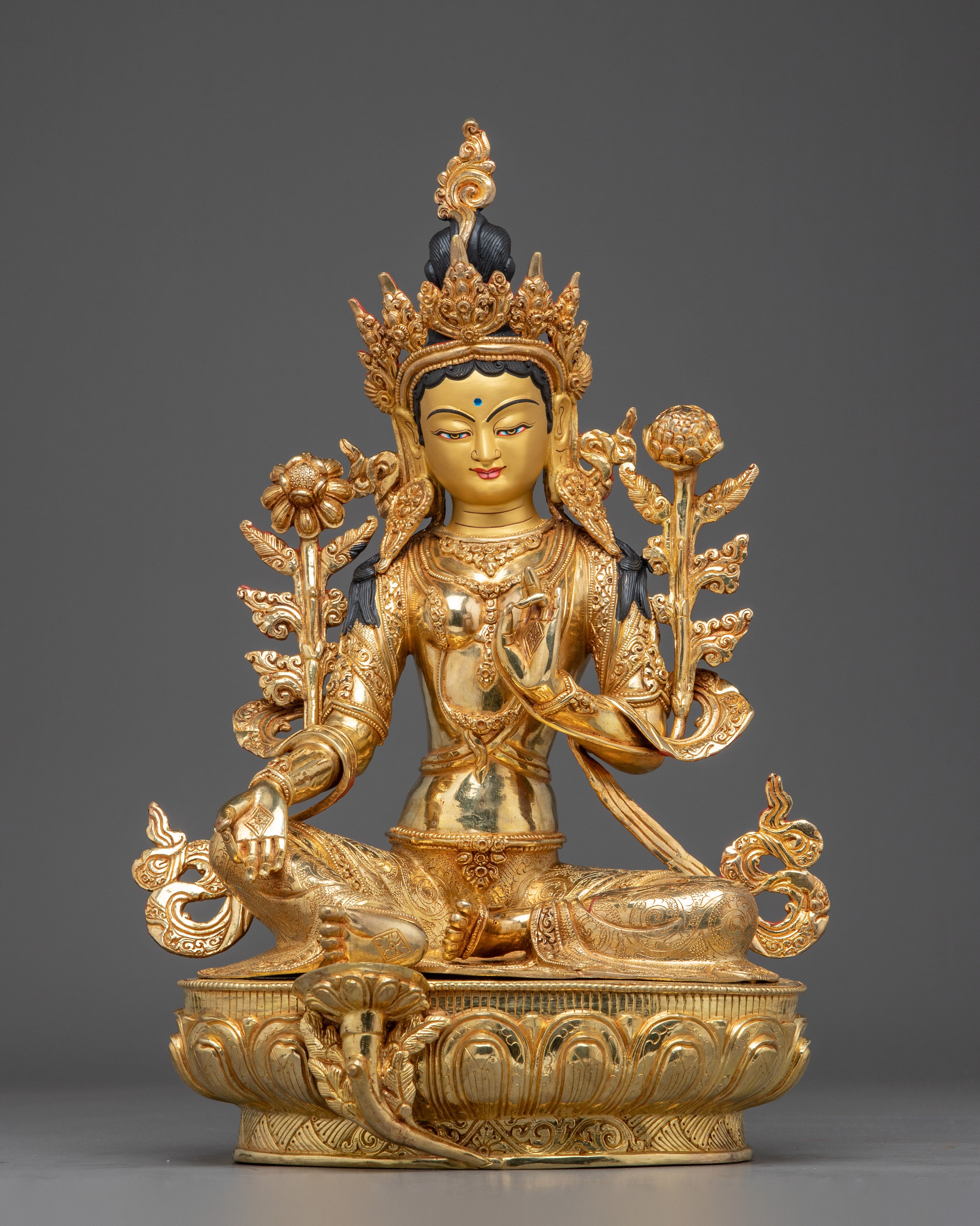 Green Tara Figurine, Swift Liberator of Compassion