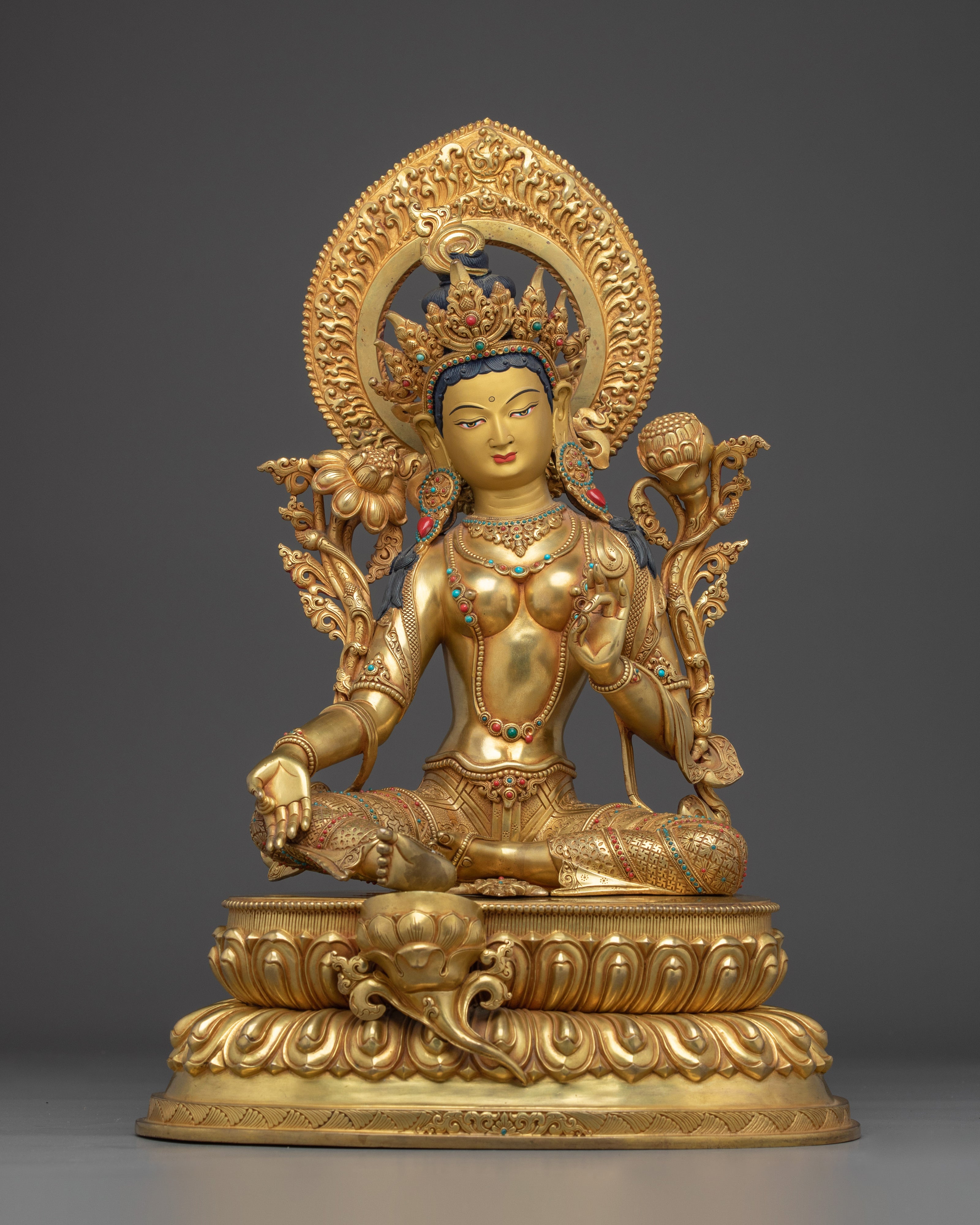 Radiant Green Tara Statue: Mother of Liberation