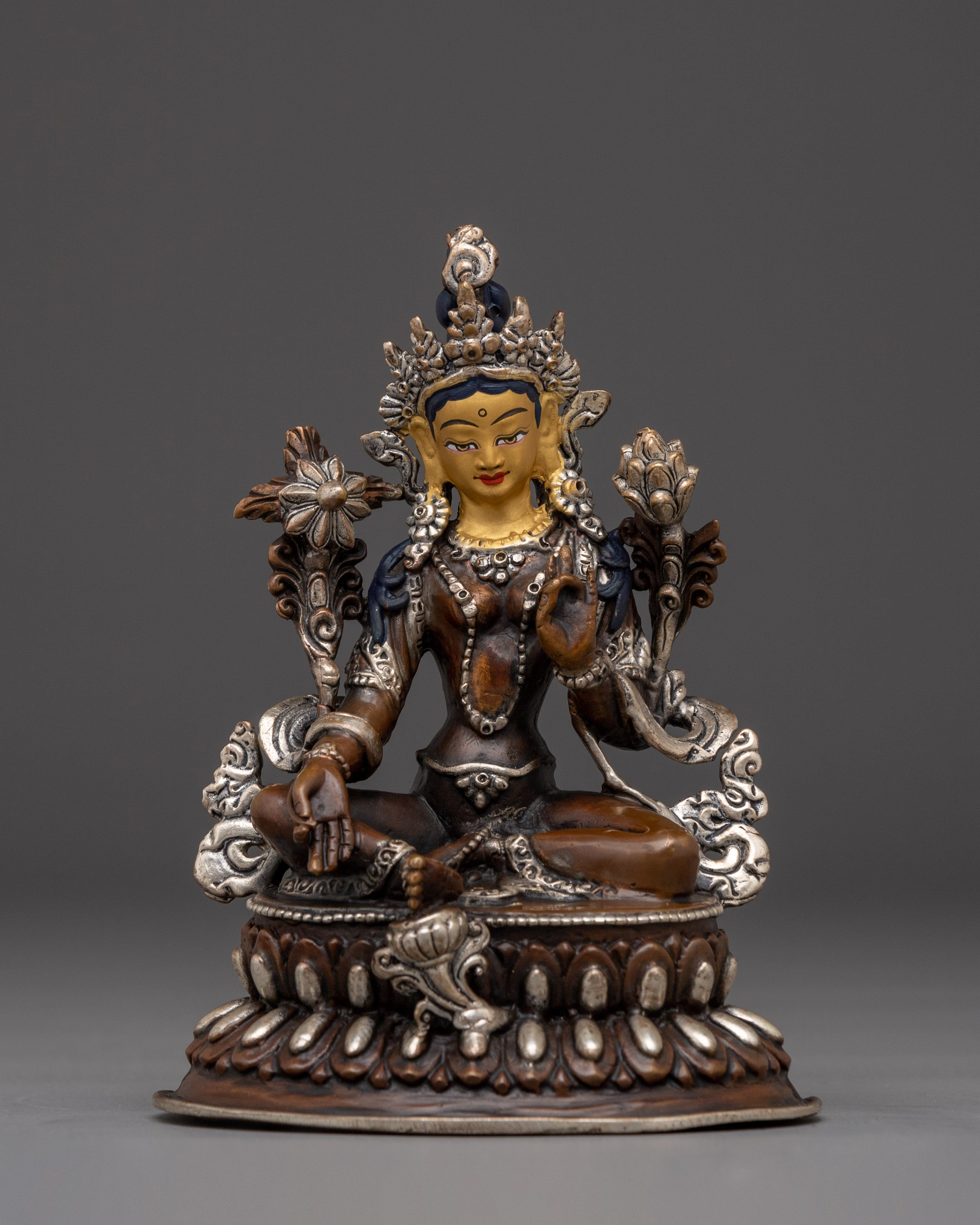 Oxidized Green Tara Nepali Artwork