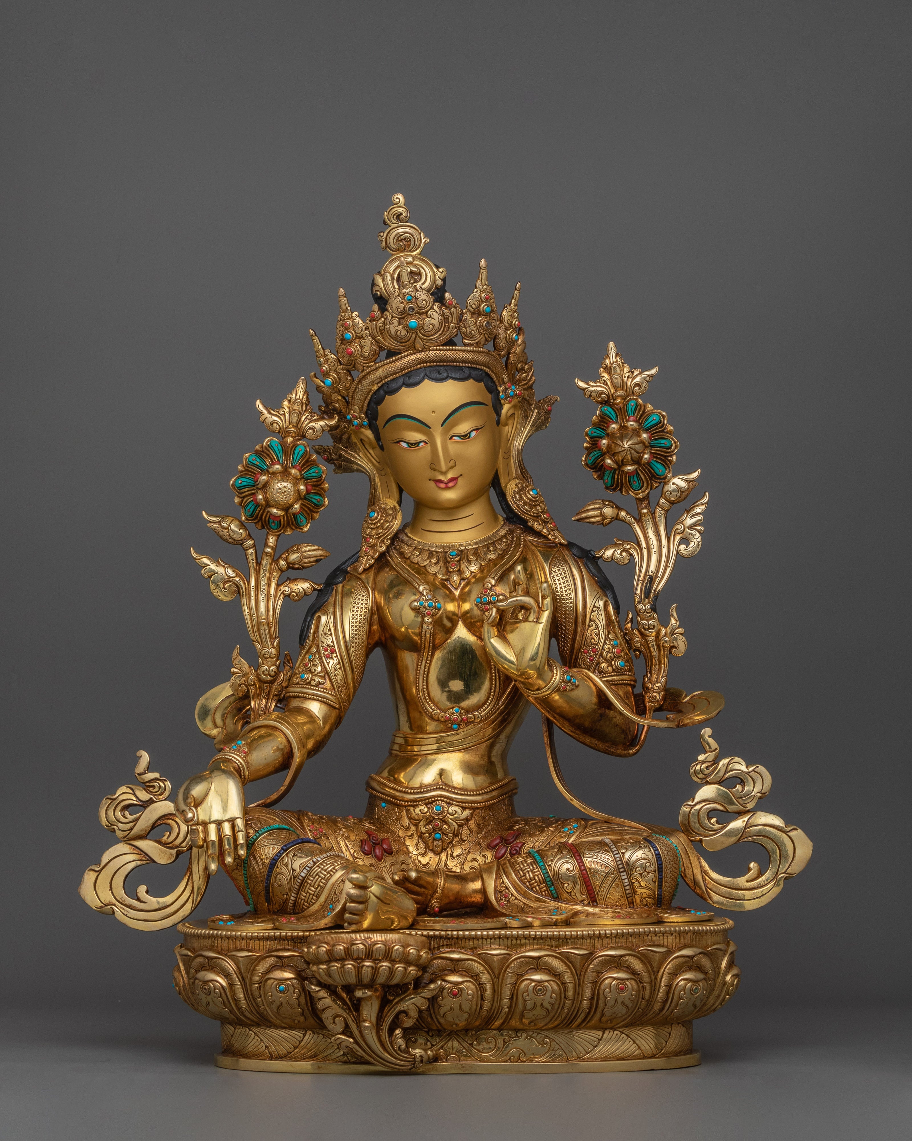 traditional-sculpture-of-green-tara