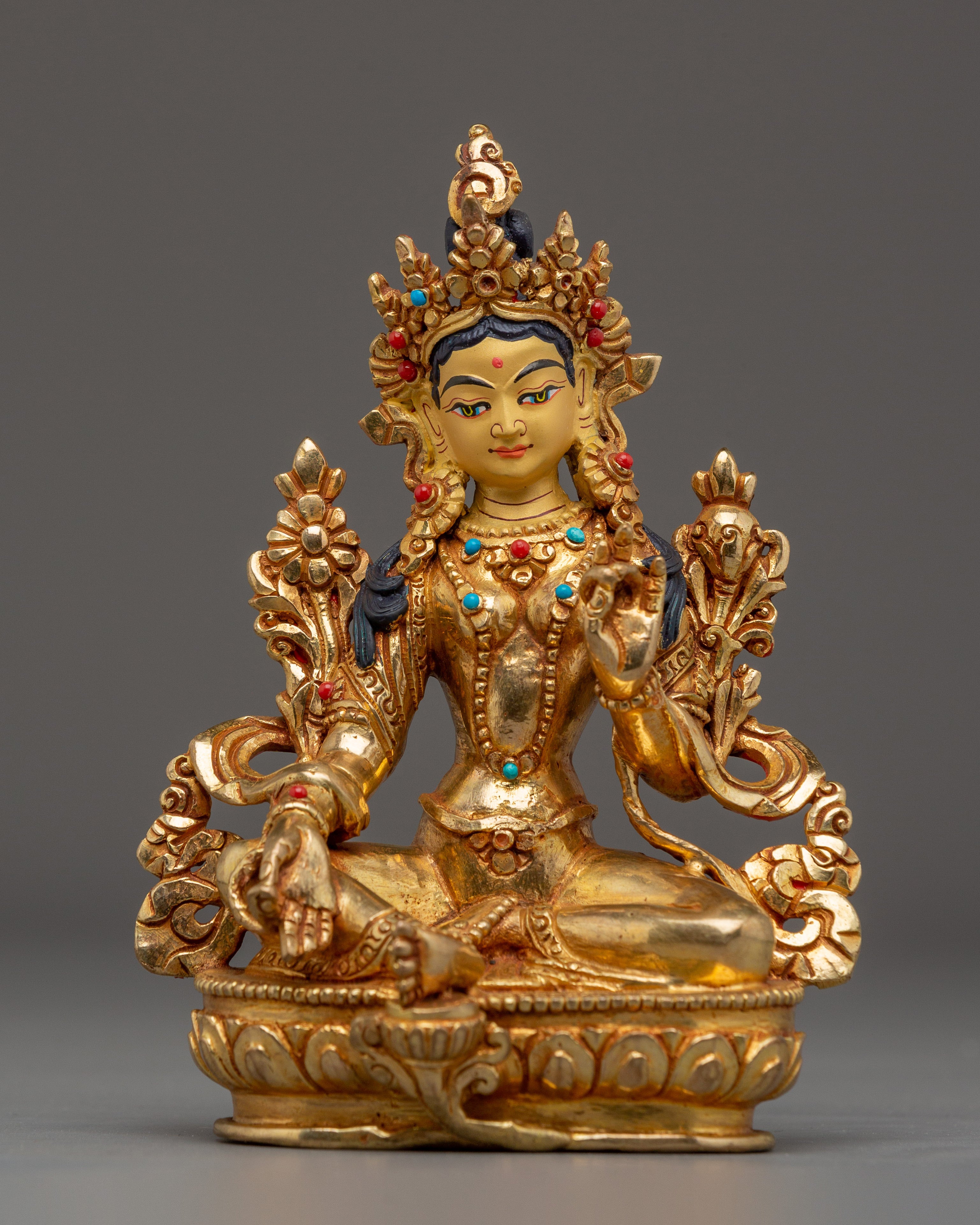 Divine Bodhisattva Green Tara Golden Art