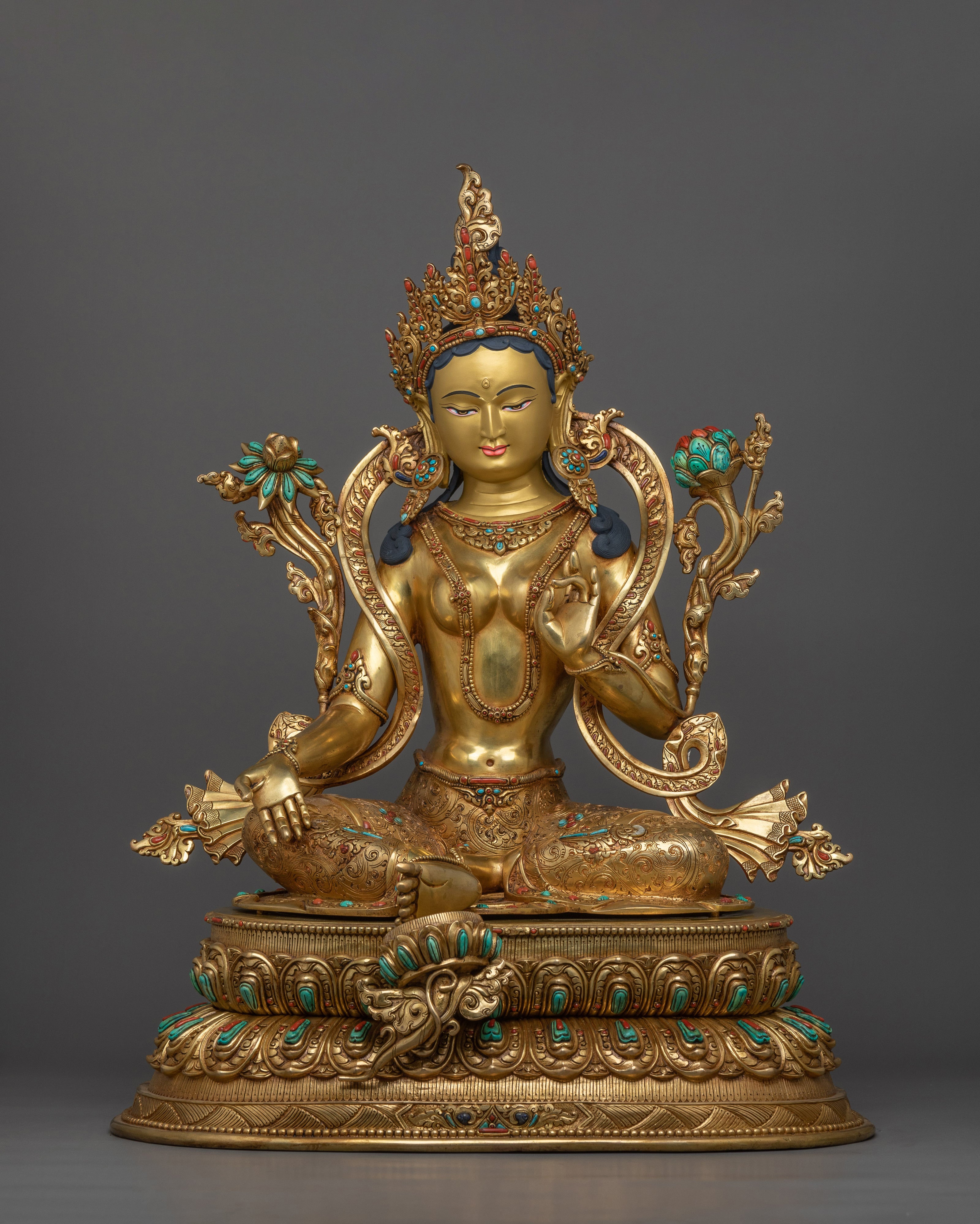 Beautiful Golden Green Tara