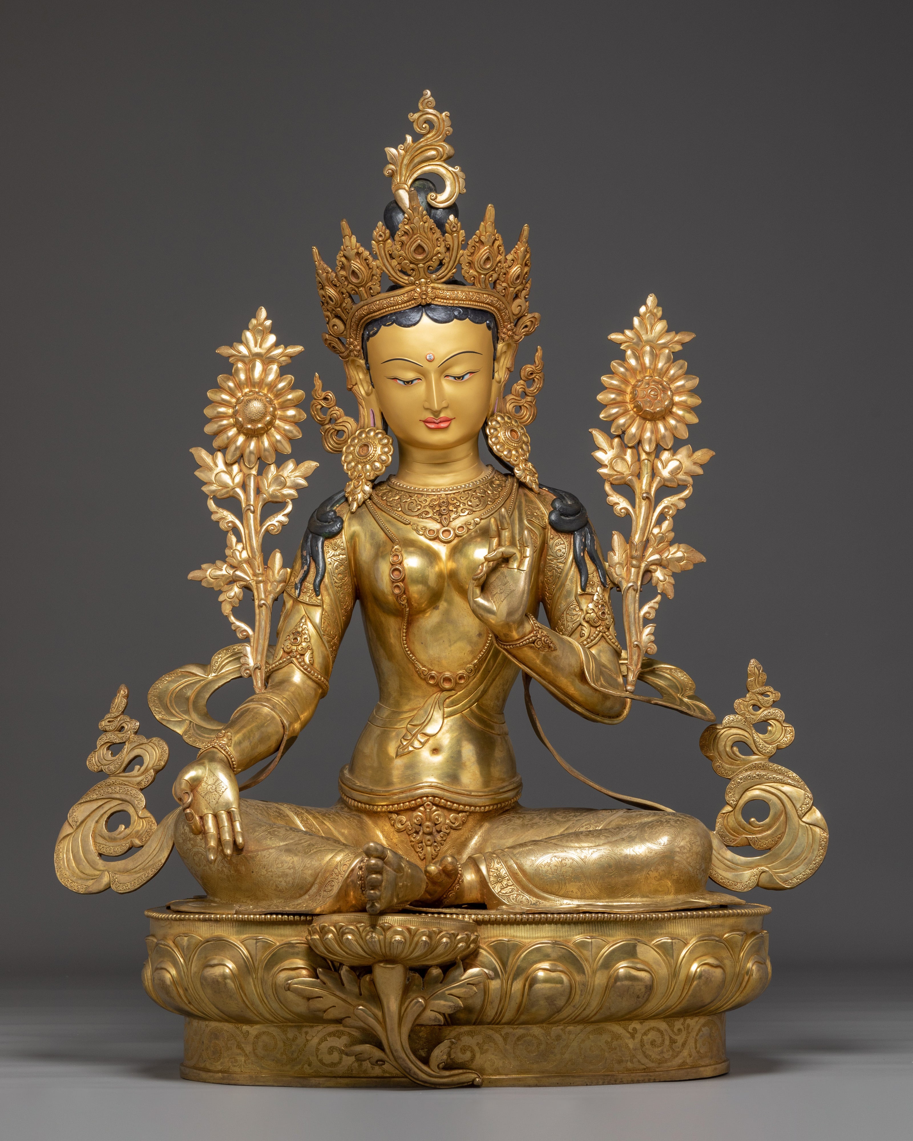 Radiant Statue of Green Tara