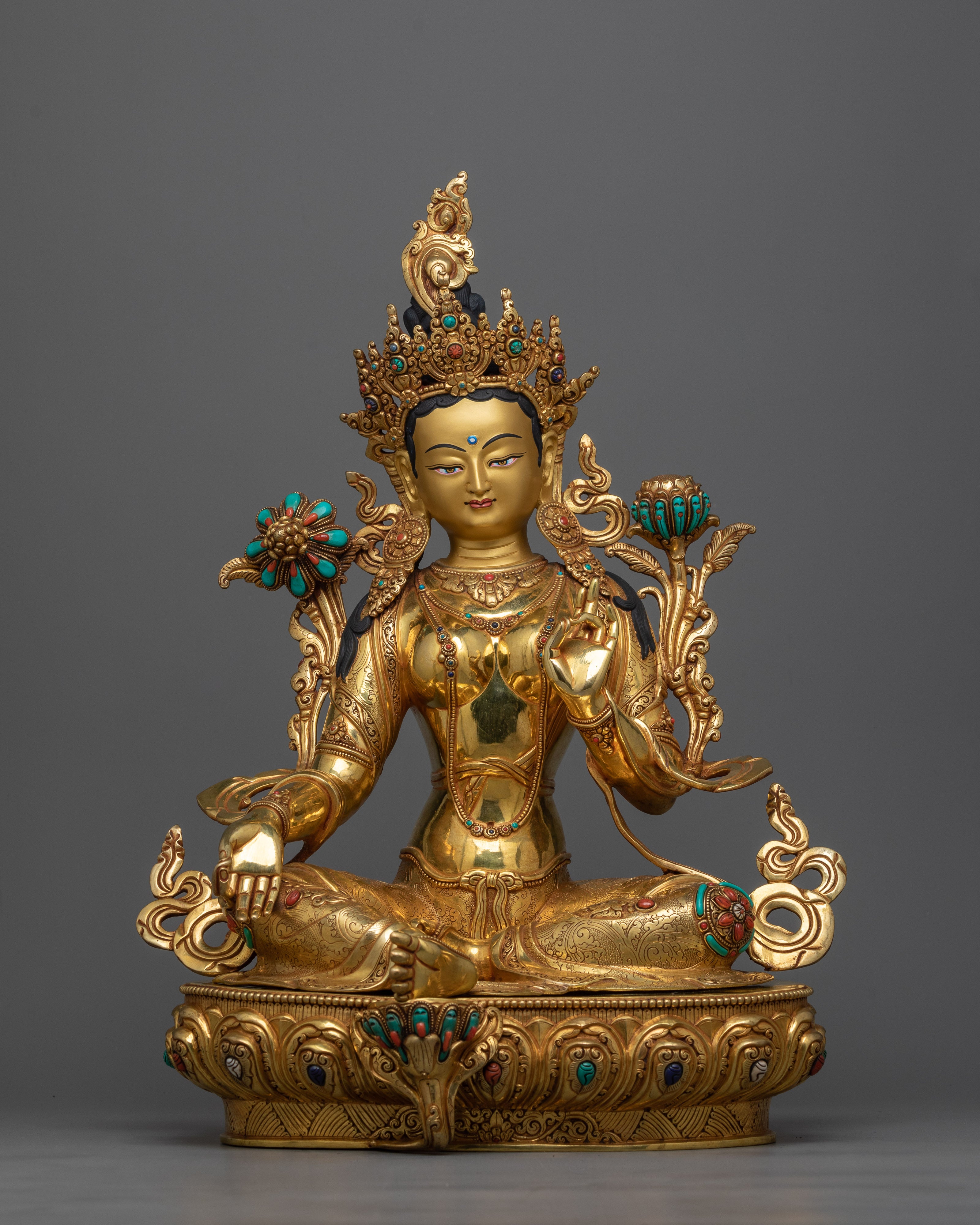 24K Gold Gilded Tibetan