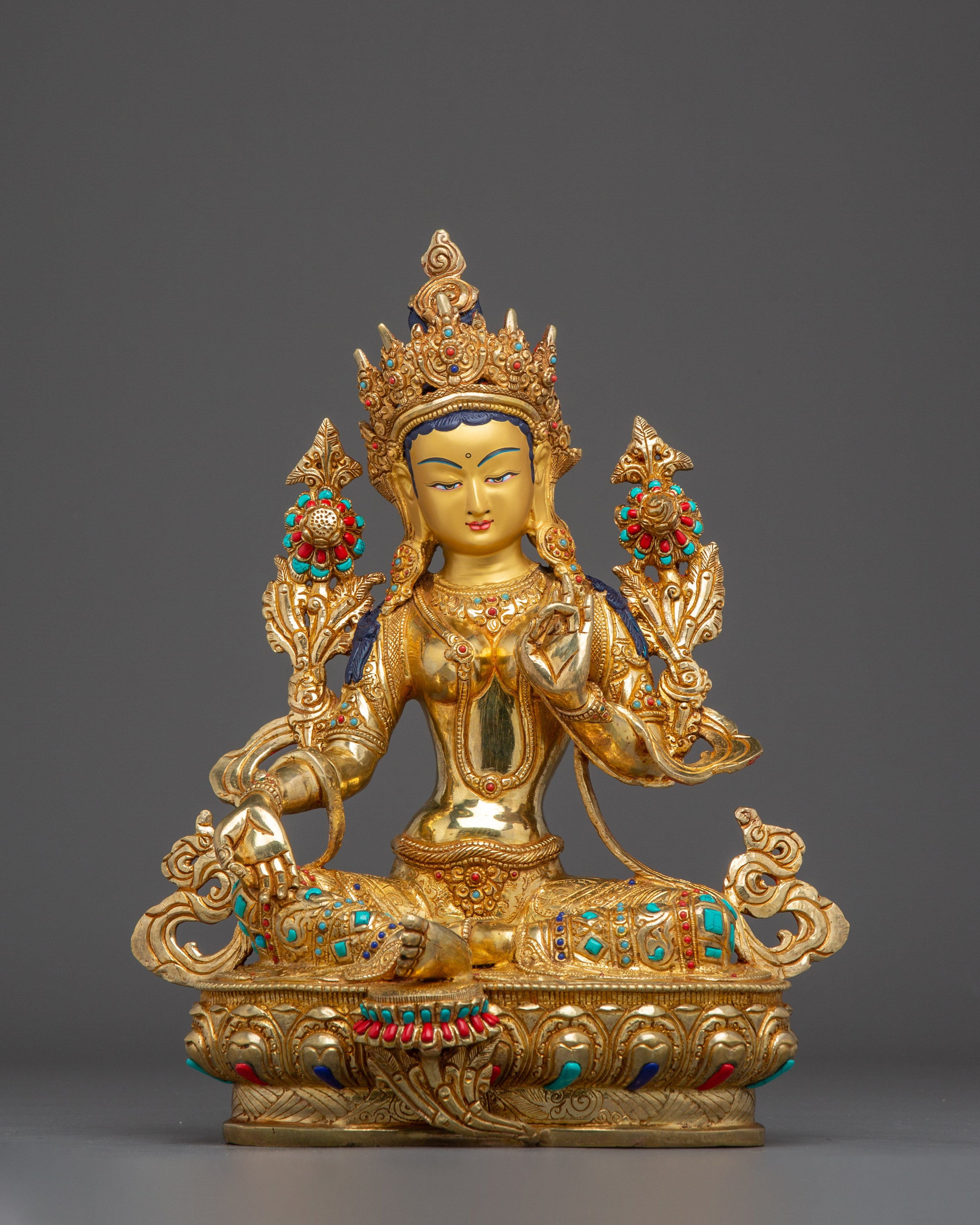 Green Tara Statue : Swift Liberator Goddess