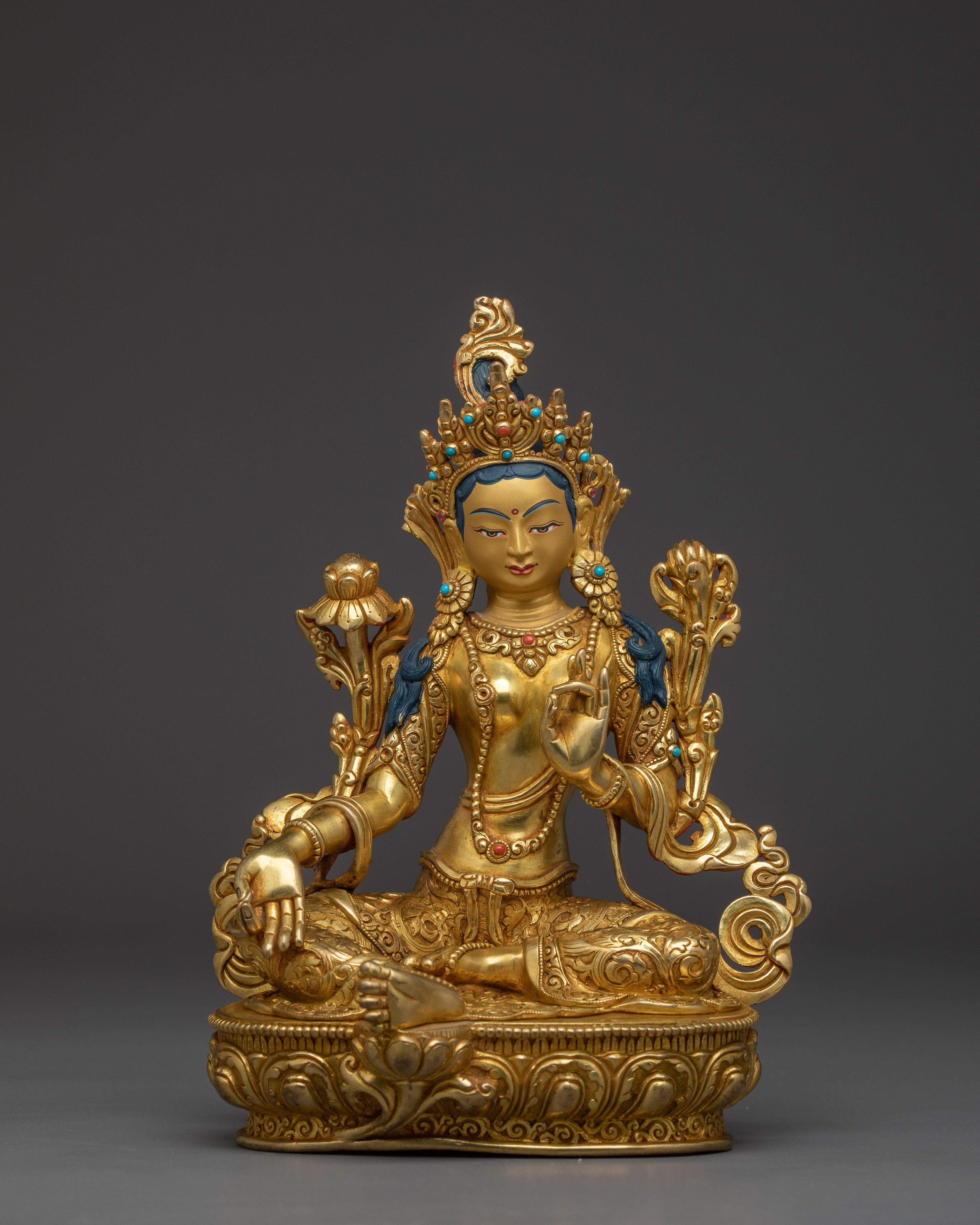 buddhist-compassionate-figurine-of-green-tara