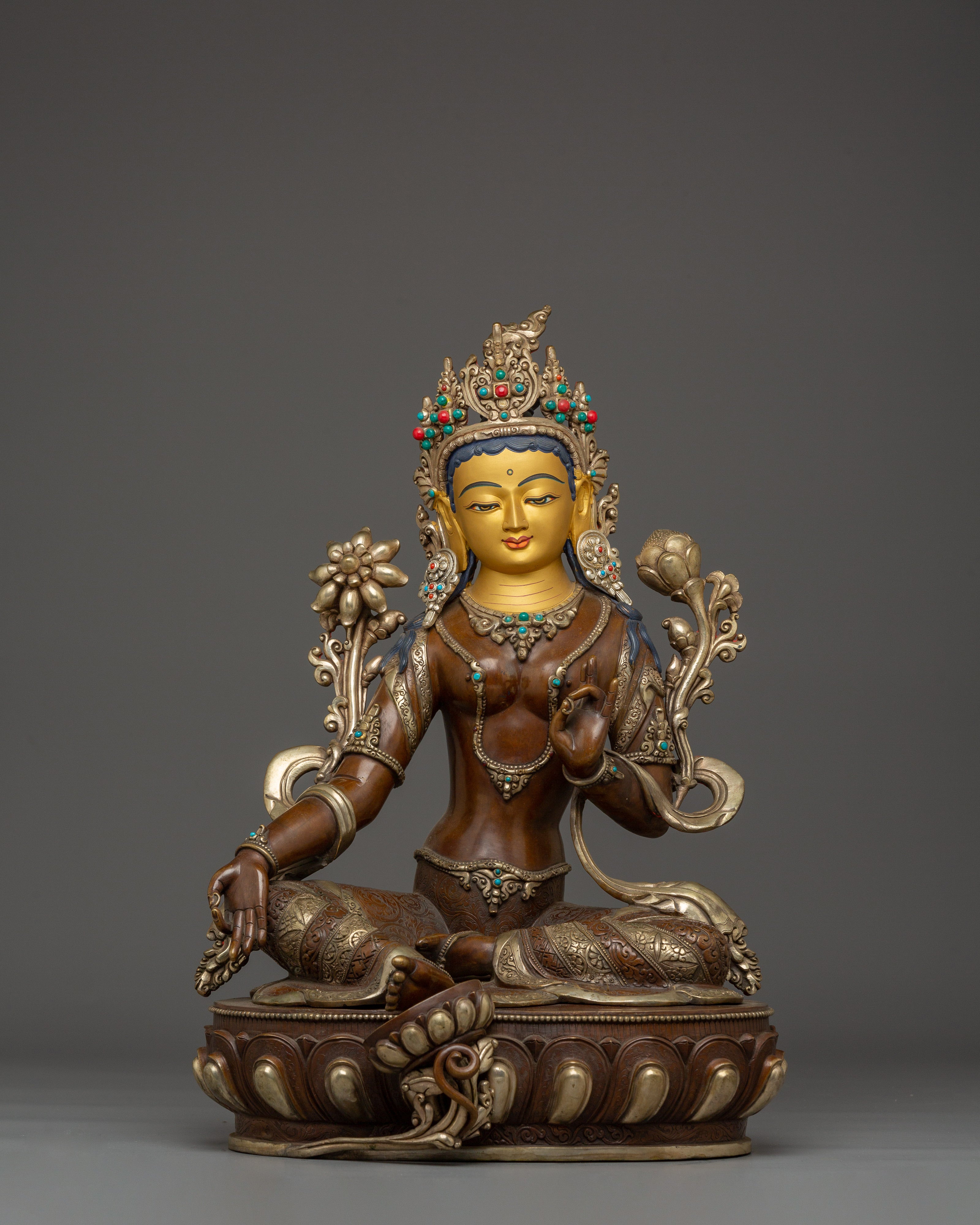 Buddhist Revered Compassionate Deity Green Tara
