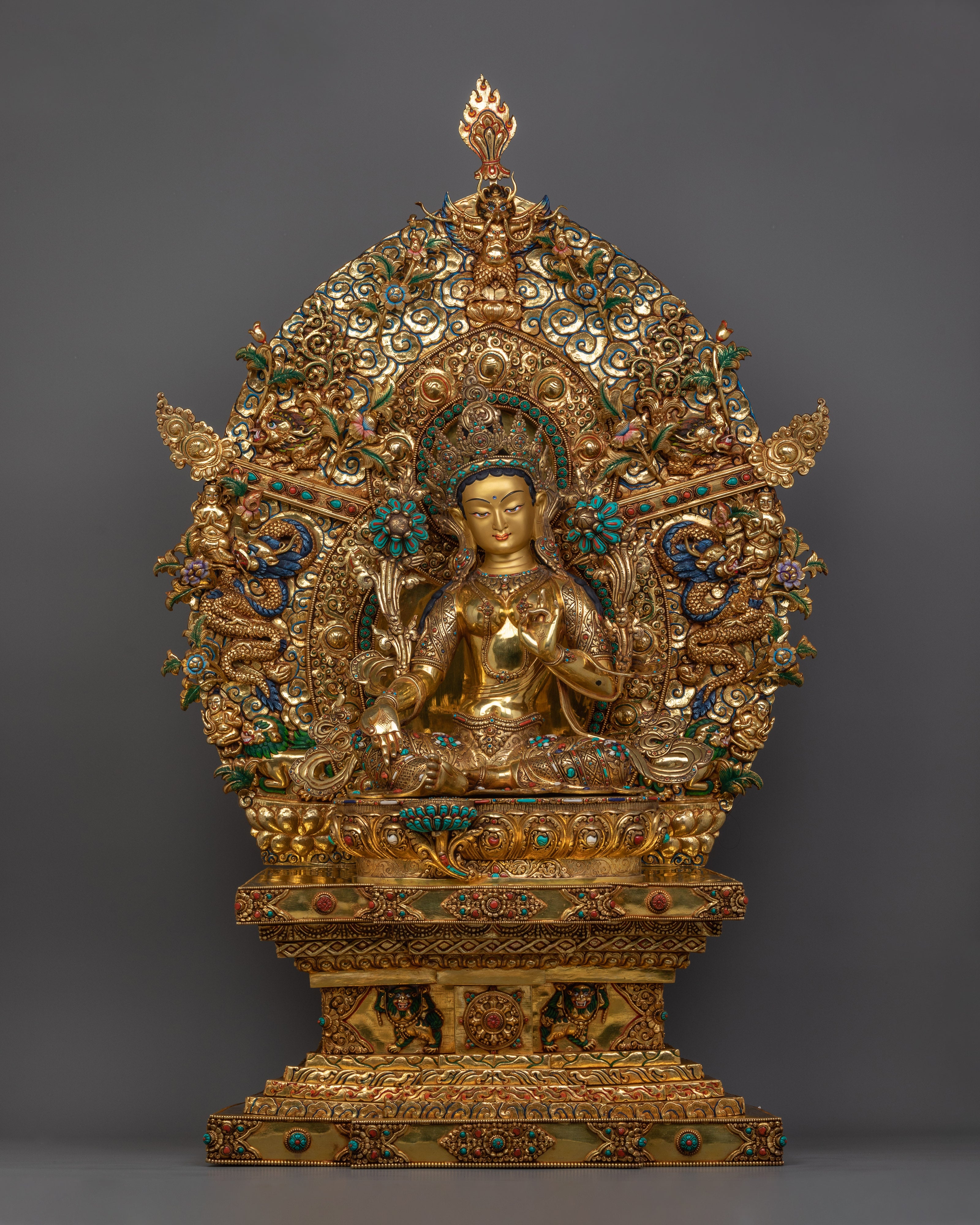 Exquisite Green Tara Statue