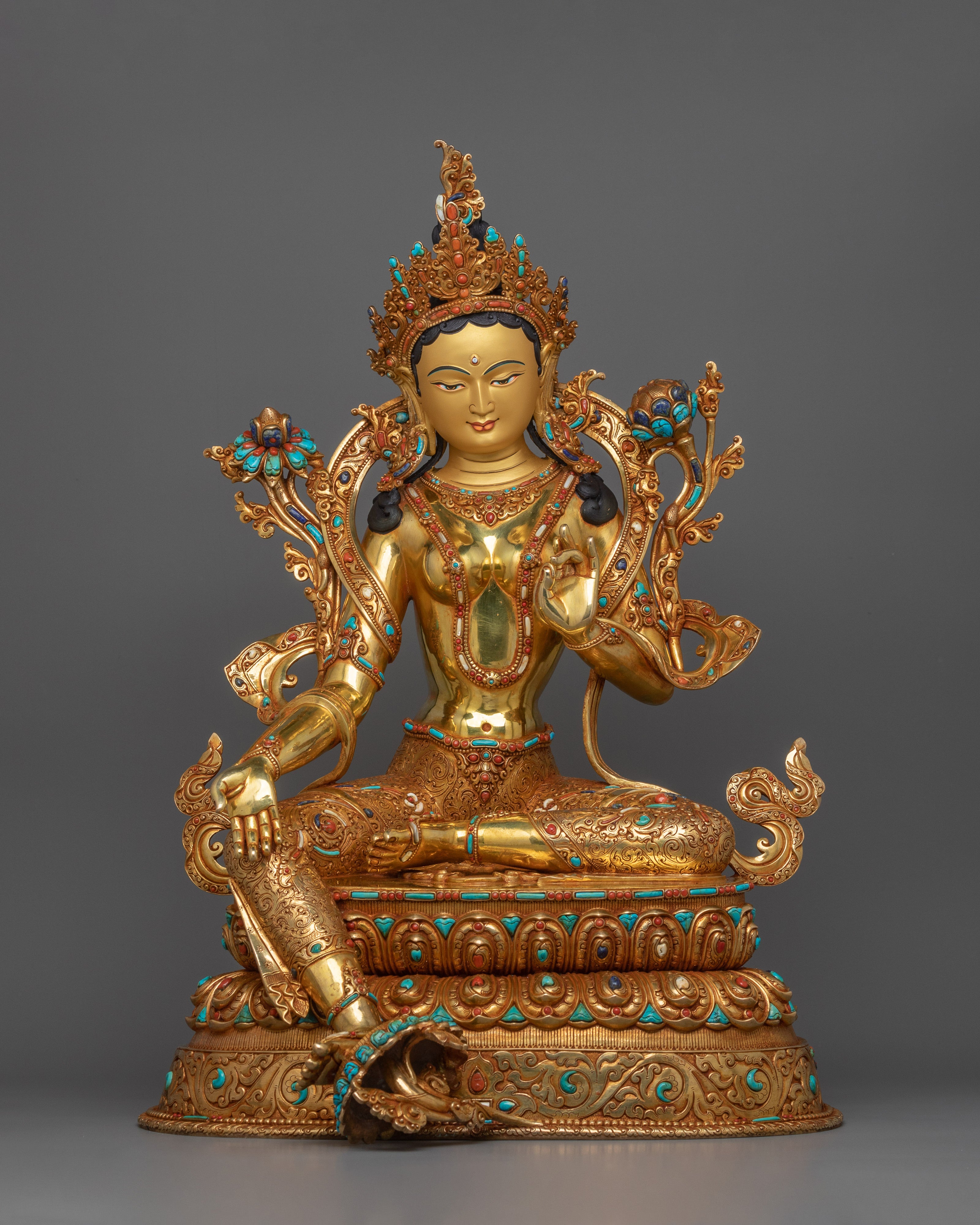 himalayan-bodhisattva-goddess-green-tara-sculpture