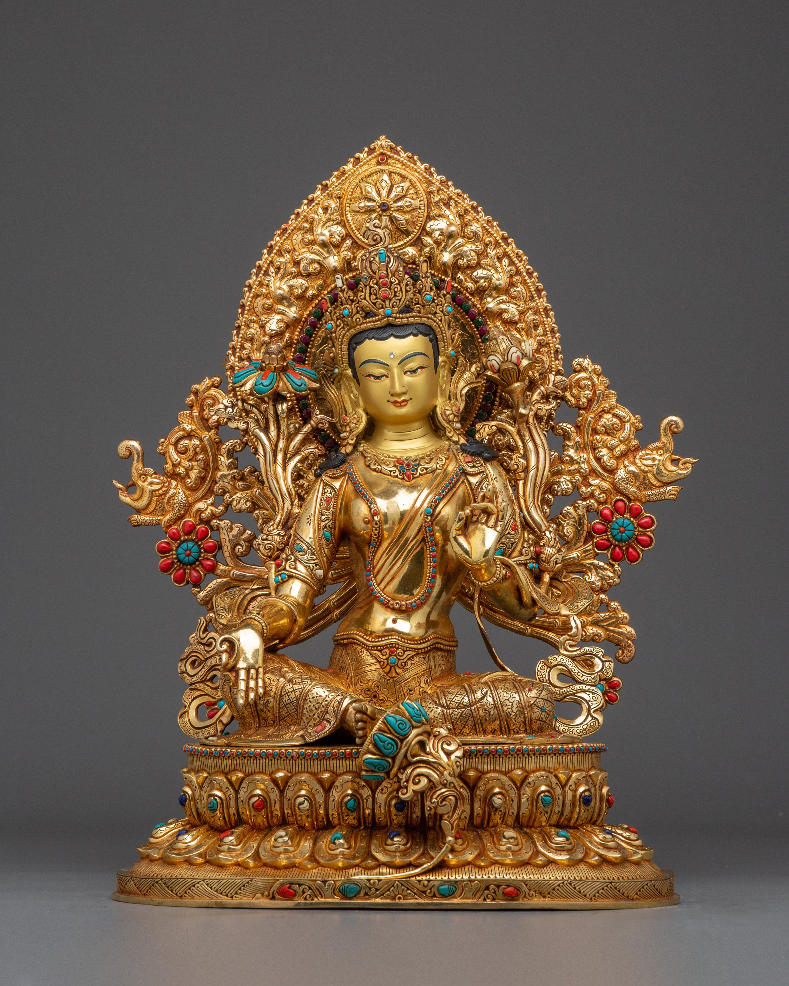 Green Tara Art Goddess of Compassion for Altar